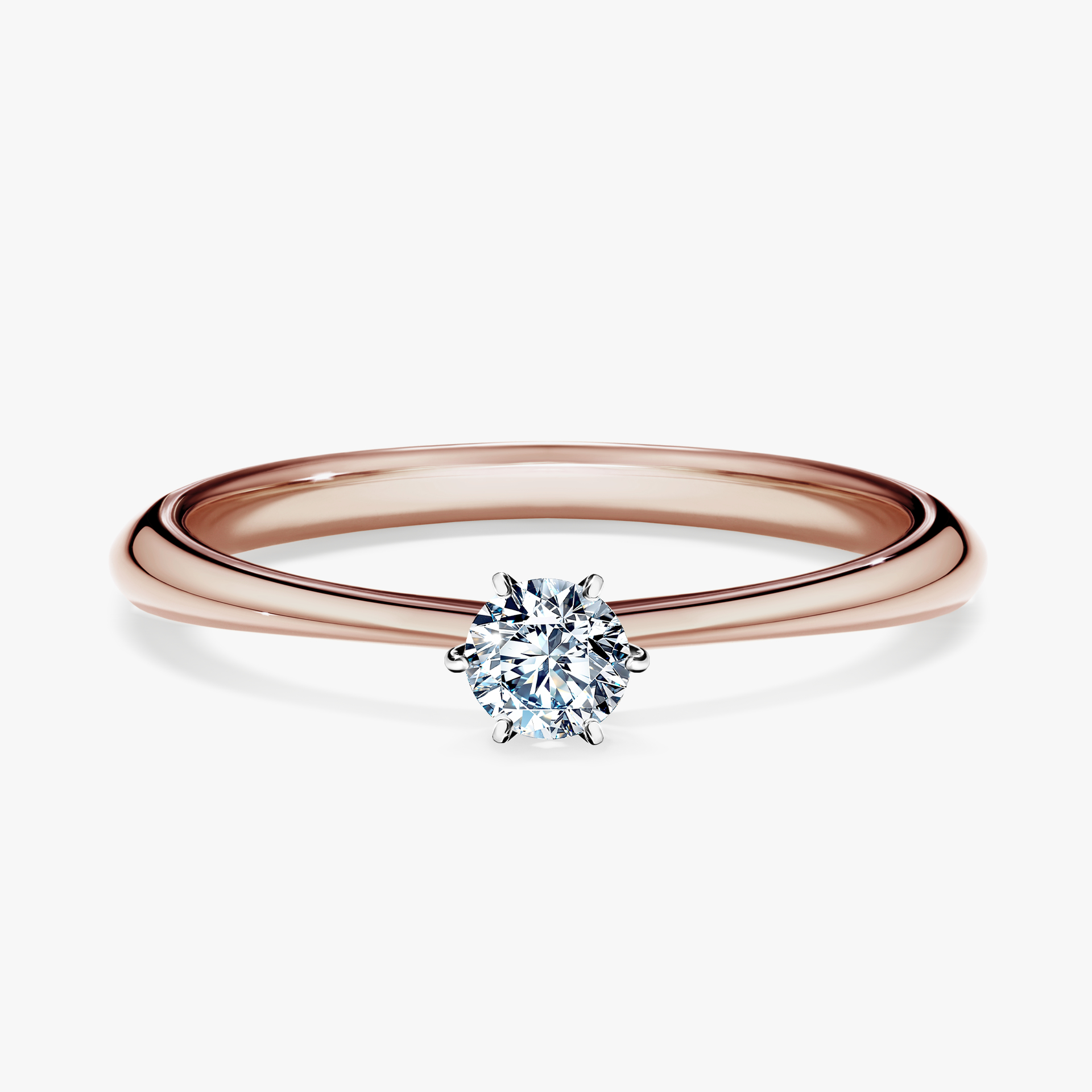 Pierścionek zaręczynowy My Love z różowego złota z diamentem laboratoryjnym 0,17ct