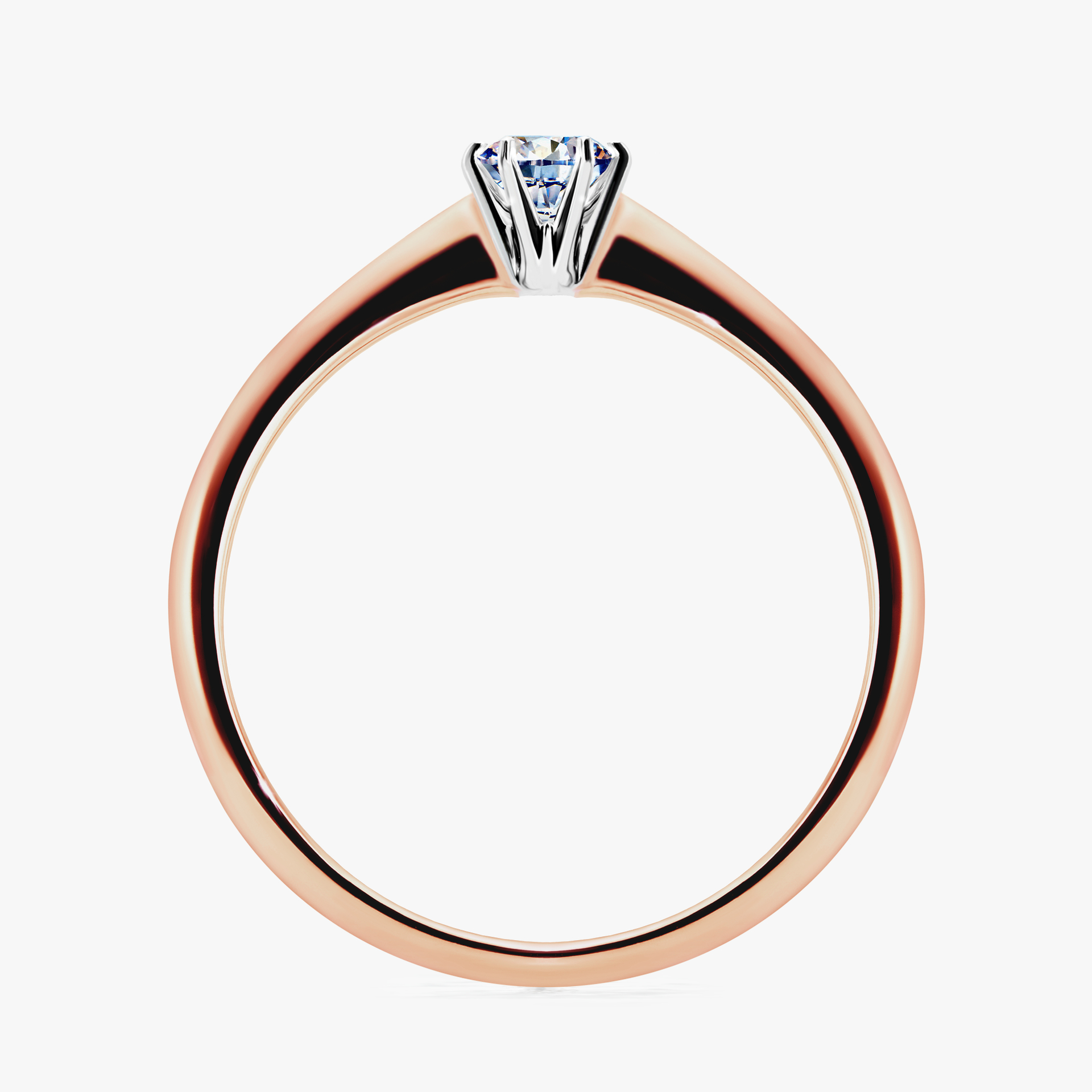 Pierścionek zaręczynowy My Love z różowego złota z diamentem laboratoryjnym 0,17ct