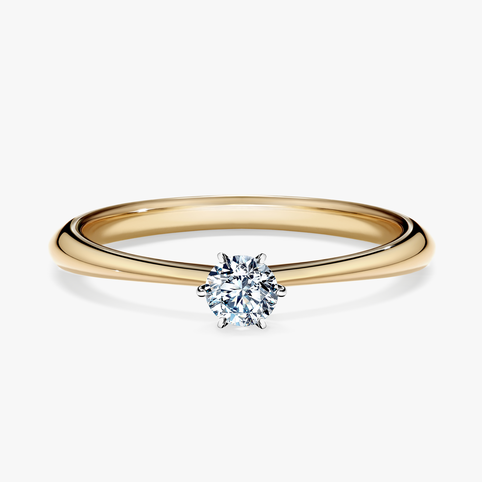 Pierścionek zaręczynowy My Love z żółtego złota z diamentem laboratoryjnym 0,17ct
