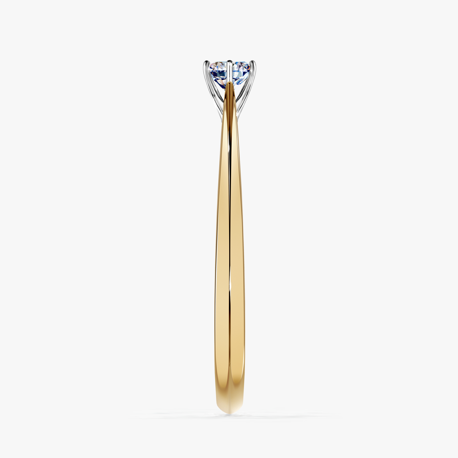 Pierścionek zaręczynowy My Love z żółtego złota z diamentem laboratoryjnym 0,17ct