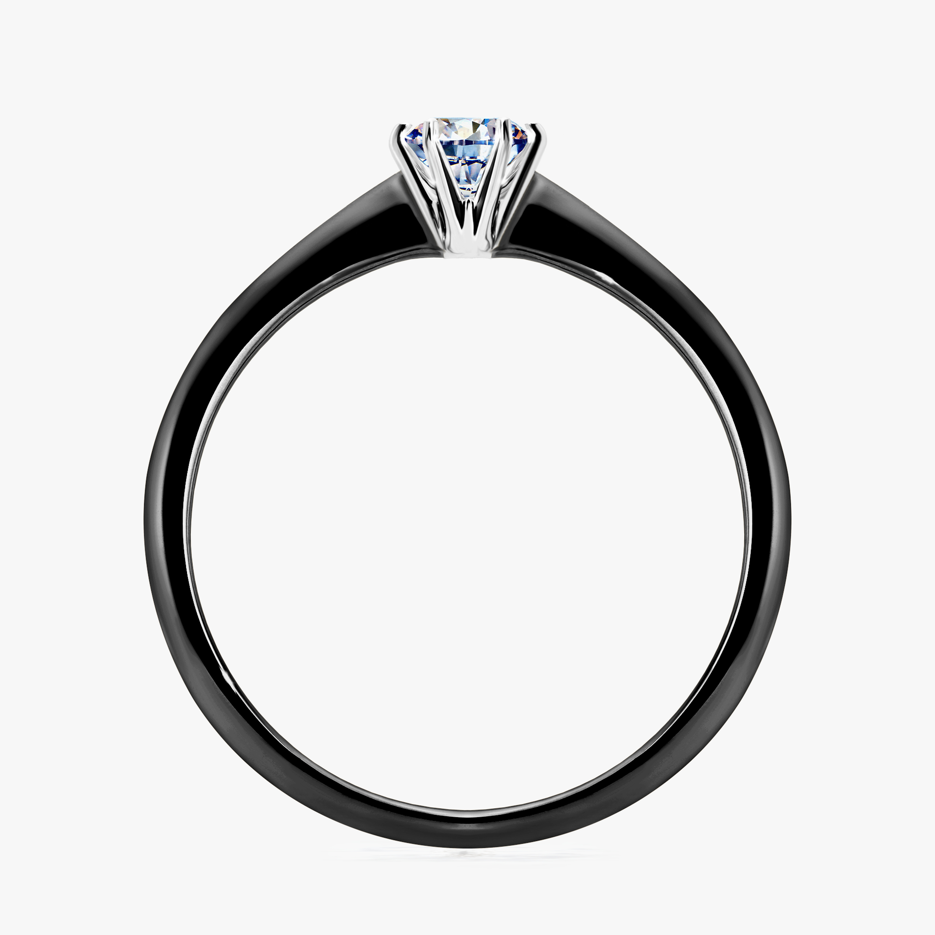 Pierścionek zaręczynowy My Love z czarnego złota z diamentem naturalnym 0,25ct