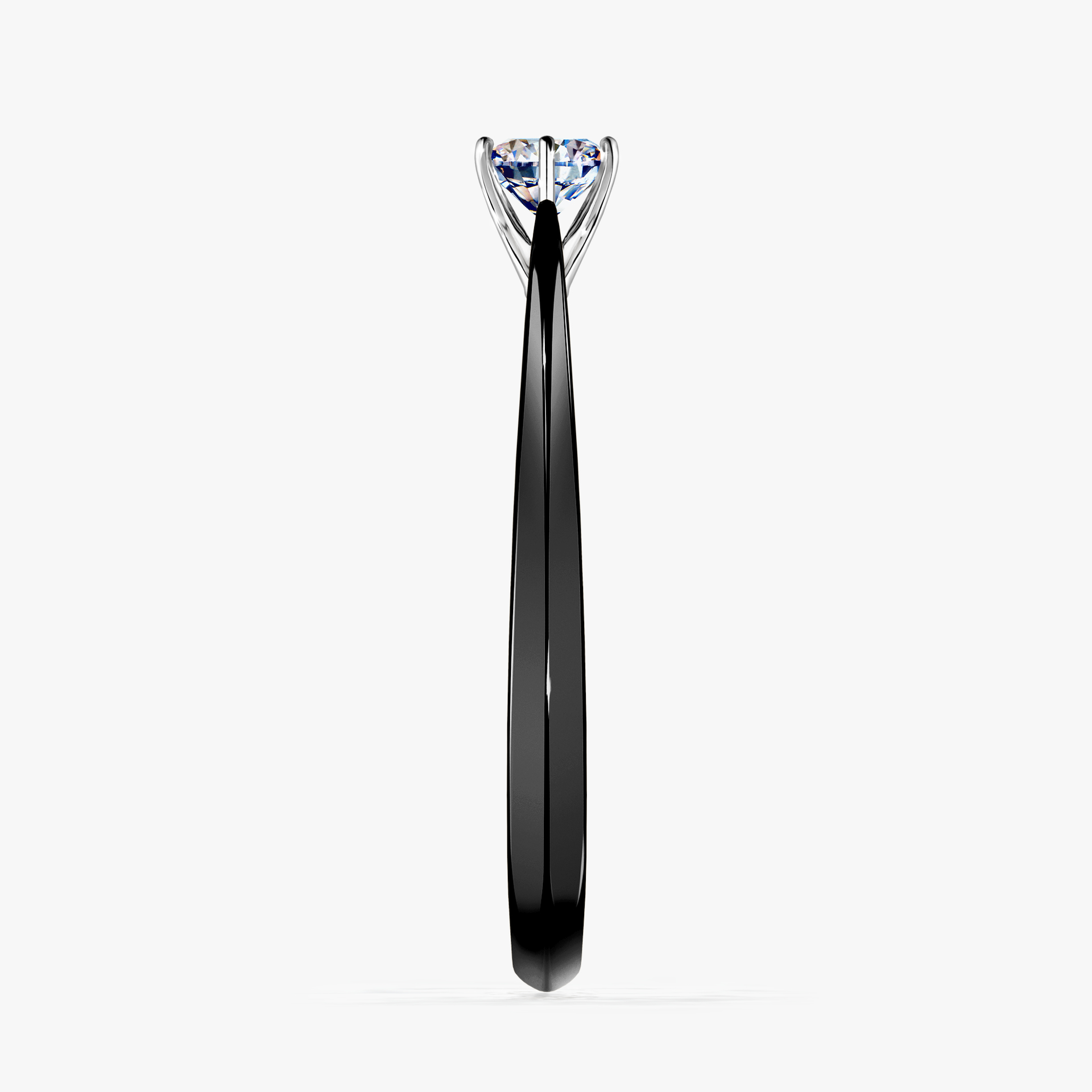Pierścionek zaręczynowy My Love z czarnego złota z diamentem naturalnym 0,25ct