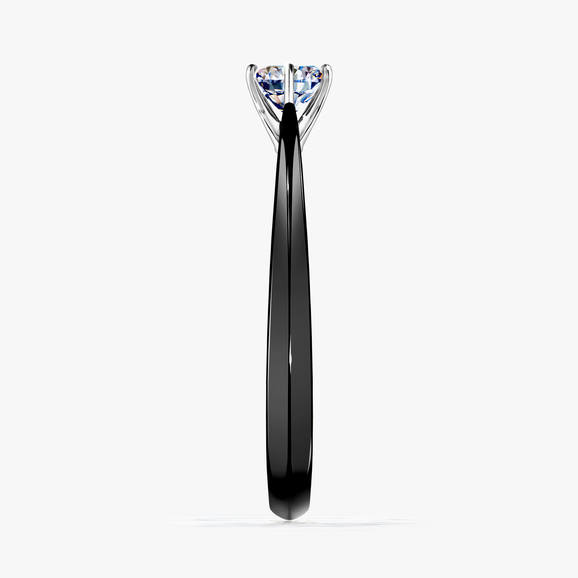 Pierścionek zaręczynowy My Love z czarnego złota z diamentem laboratoryjnym 0,30ct