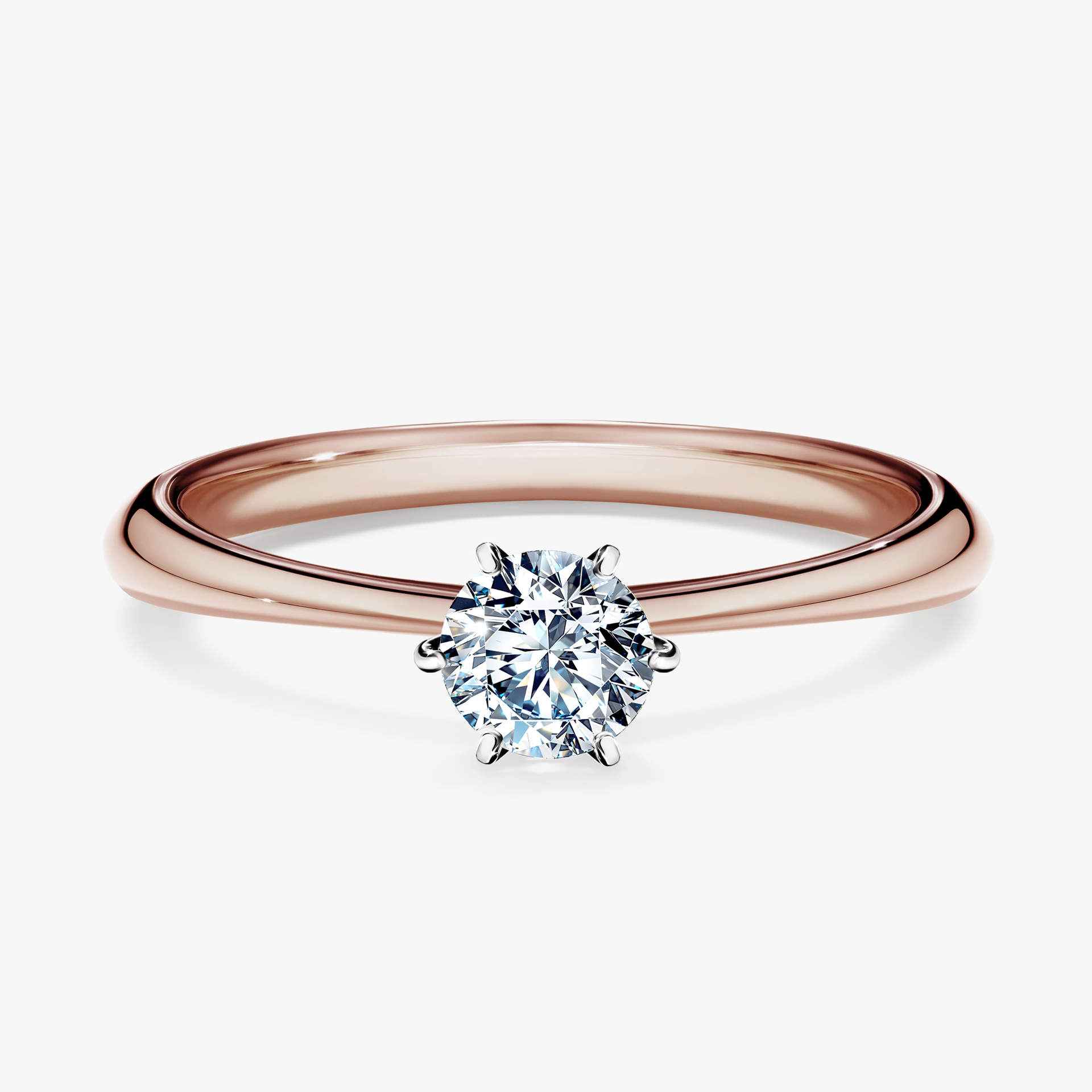 Pierścionek zaręczynowy My Love z różowego złota z diamentem naturalnym 0,30ct