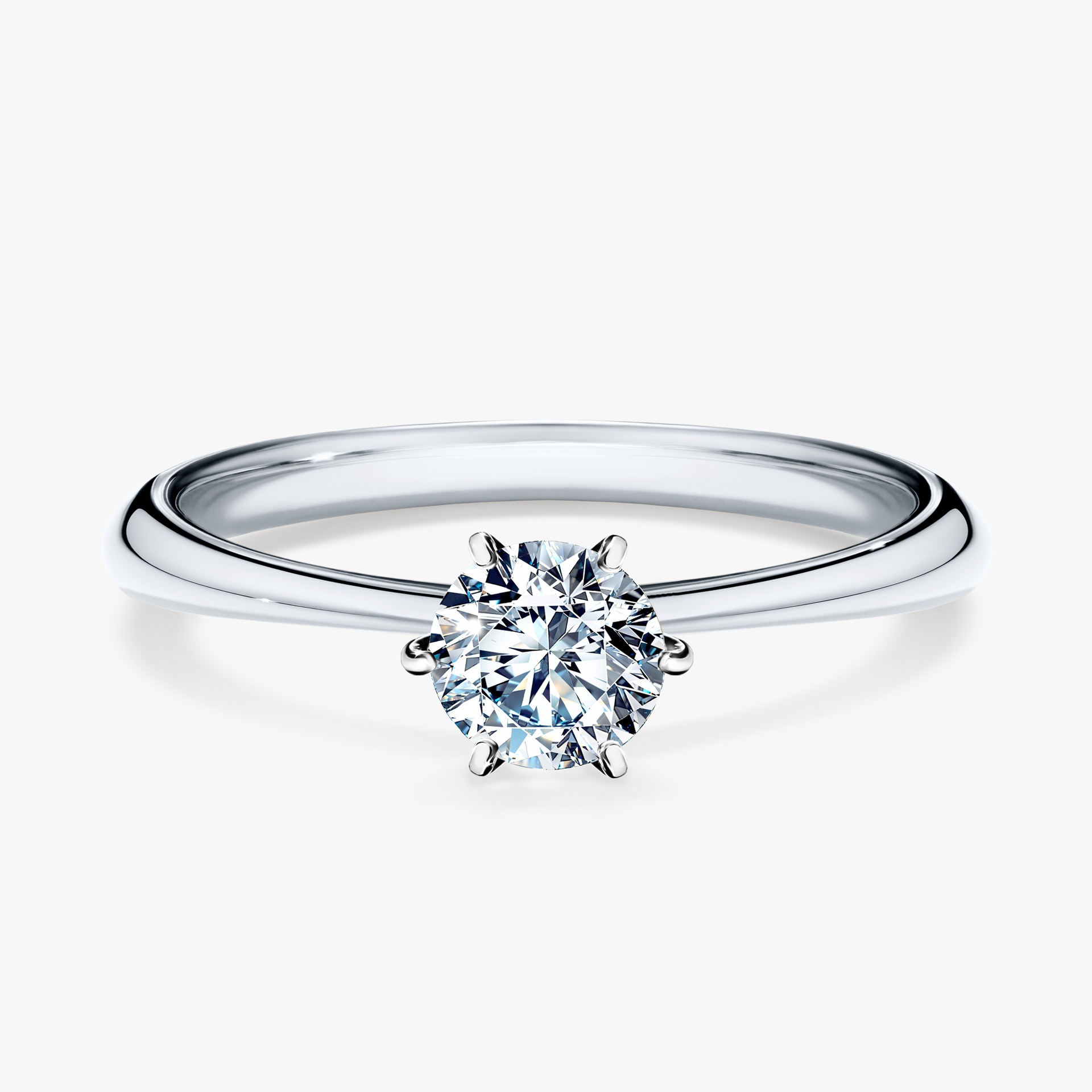 Pierścionek zaręczynowy My Love z białego złota z diamentem naturalnym 0,50ct