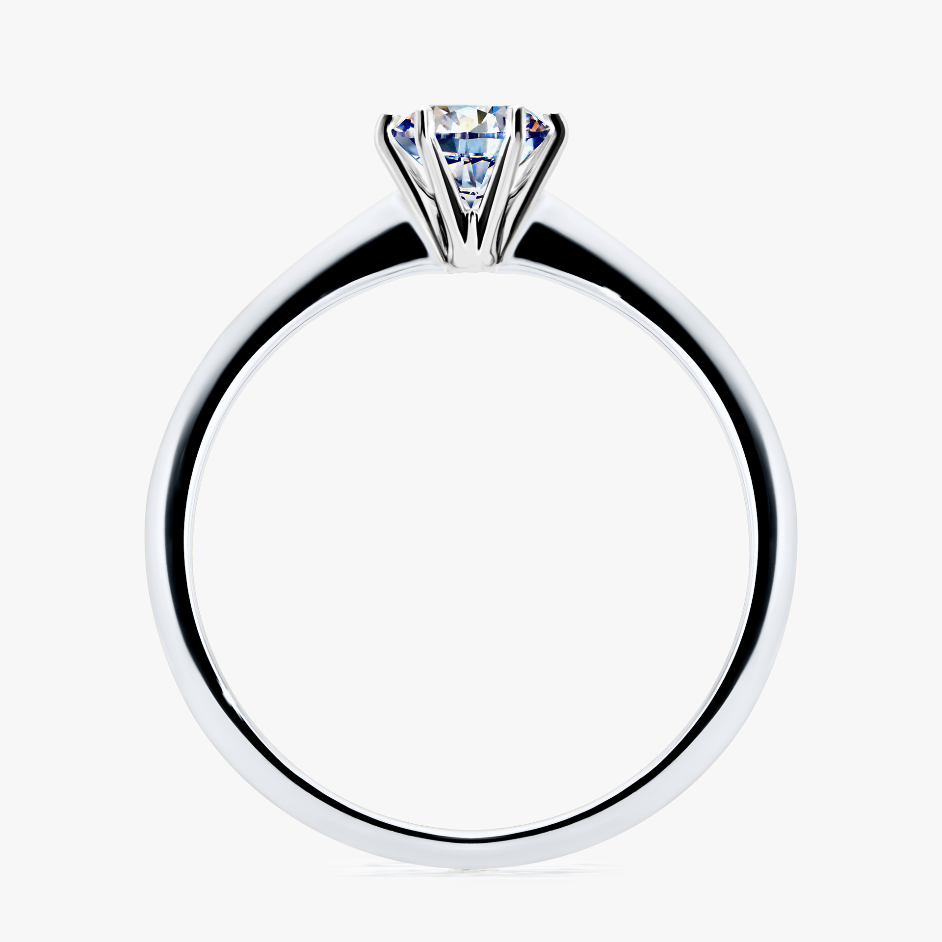 Pierścionek zaręczynowy My Love z białego złota z diamentem naturalnym 0,50ct