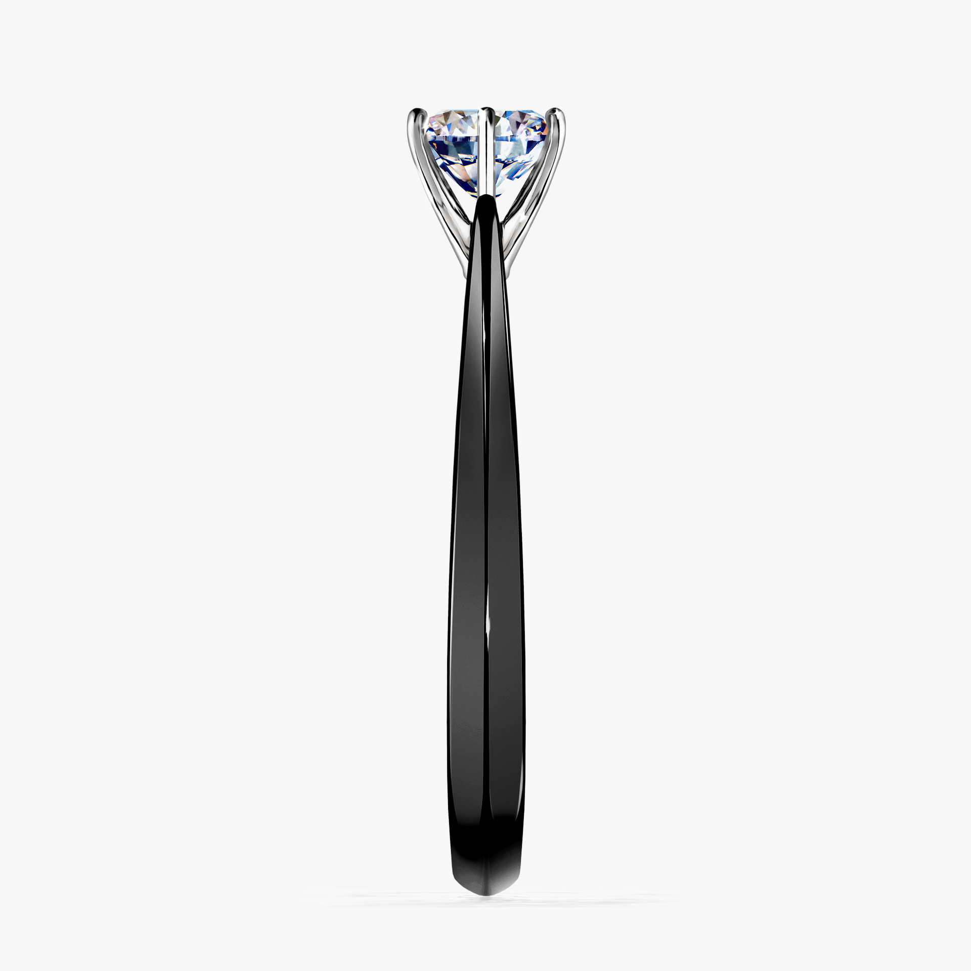 Pierścionek zaręczynowy My Love z czarnego złota z diamentem laboratoryjnym 0,50ct