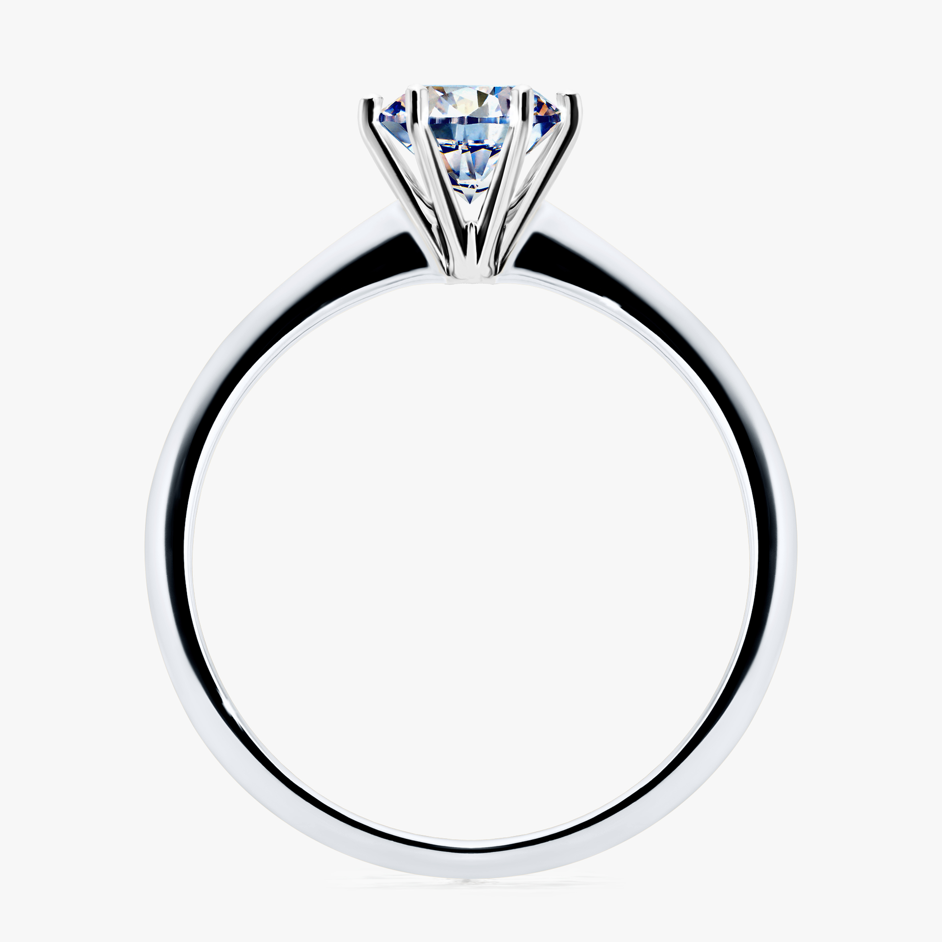 Pierścionek zaręczynowy My Love z białego złota z diamentem naturalnym 0,80ct