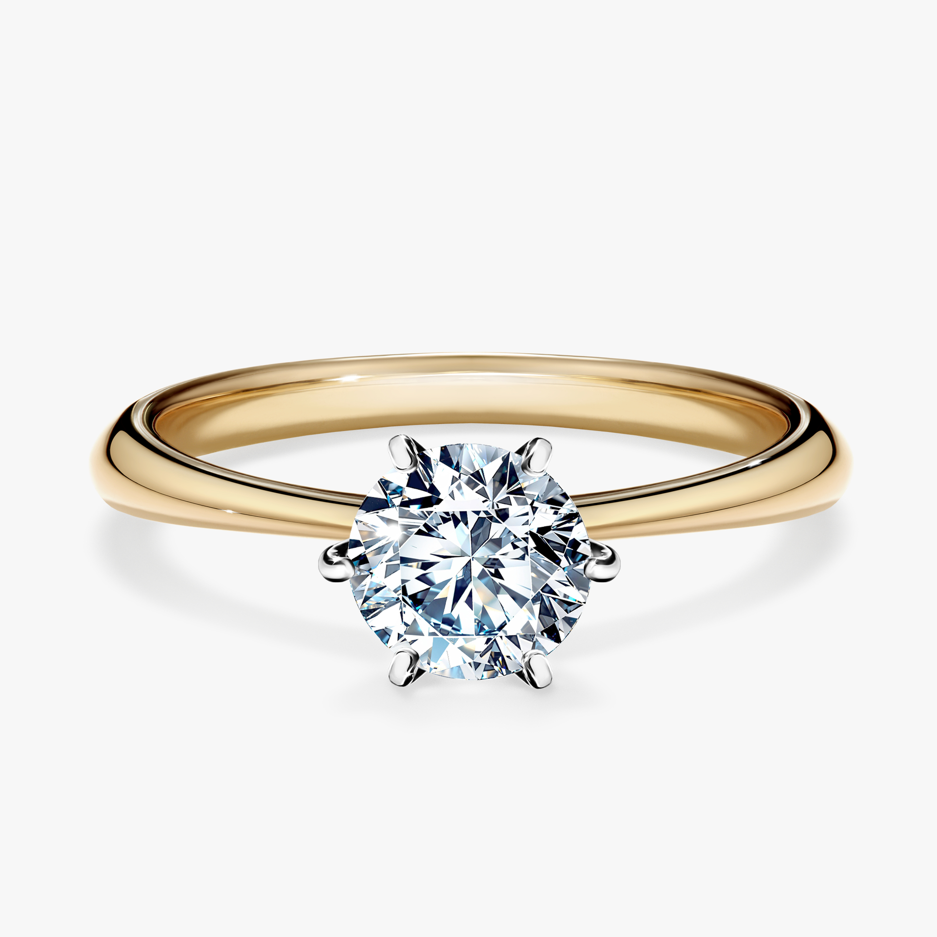 Pierścionek zaręczynowy My Love z żółtego złota z diamentem naturalnym 0,80ct