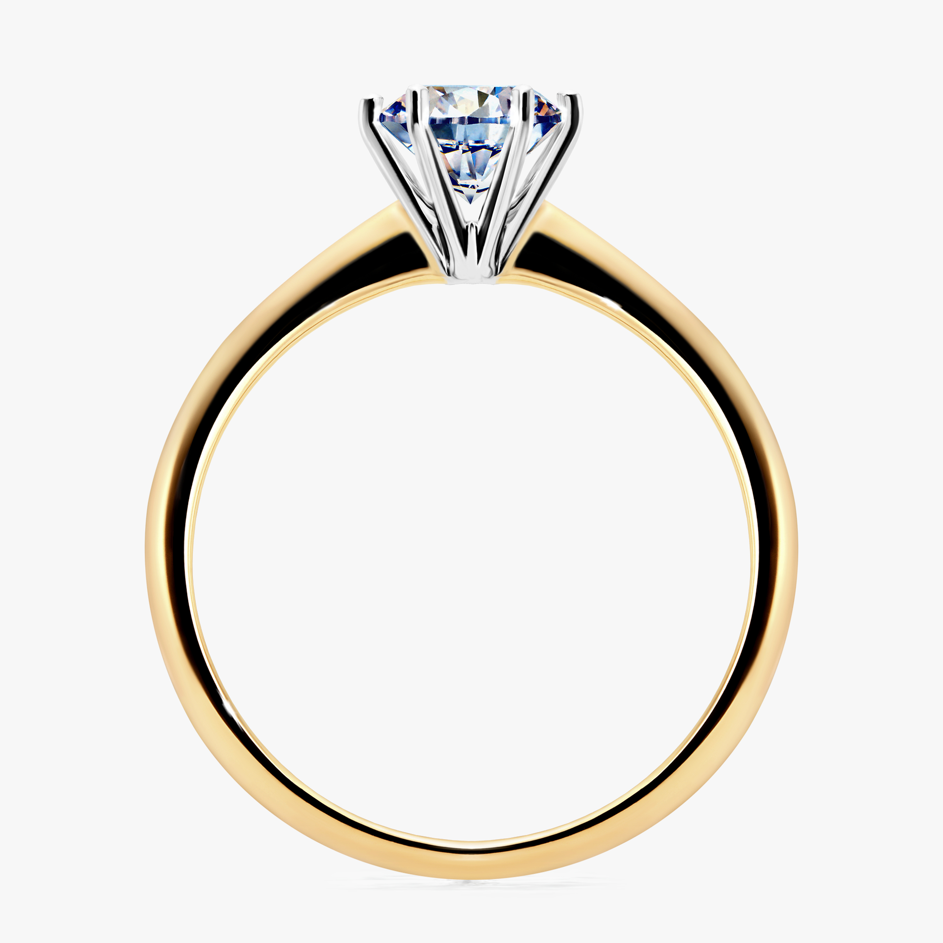 Pierścionek zaręczynowy My Love z żółtego złota z diamentem naturalnym 0,80ct