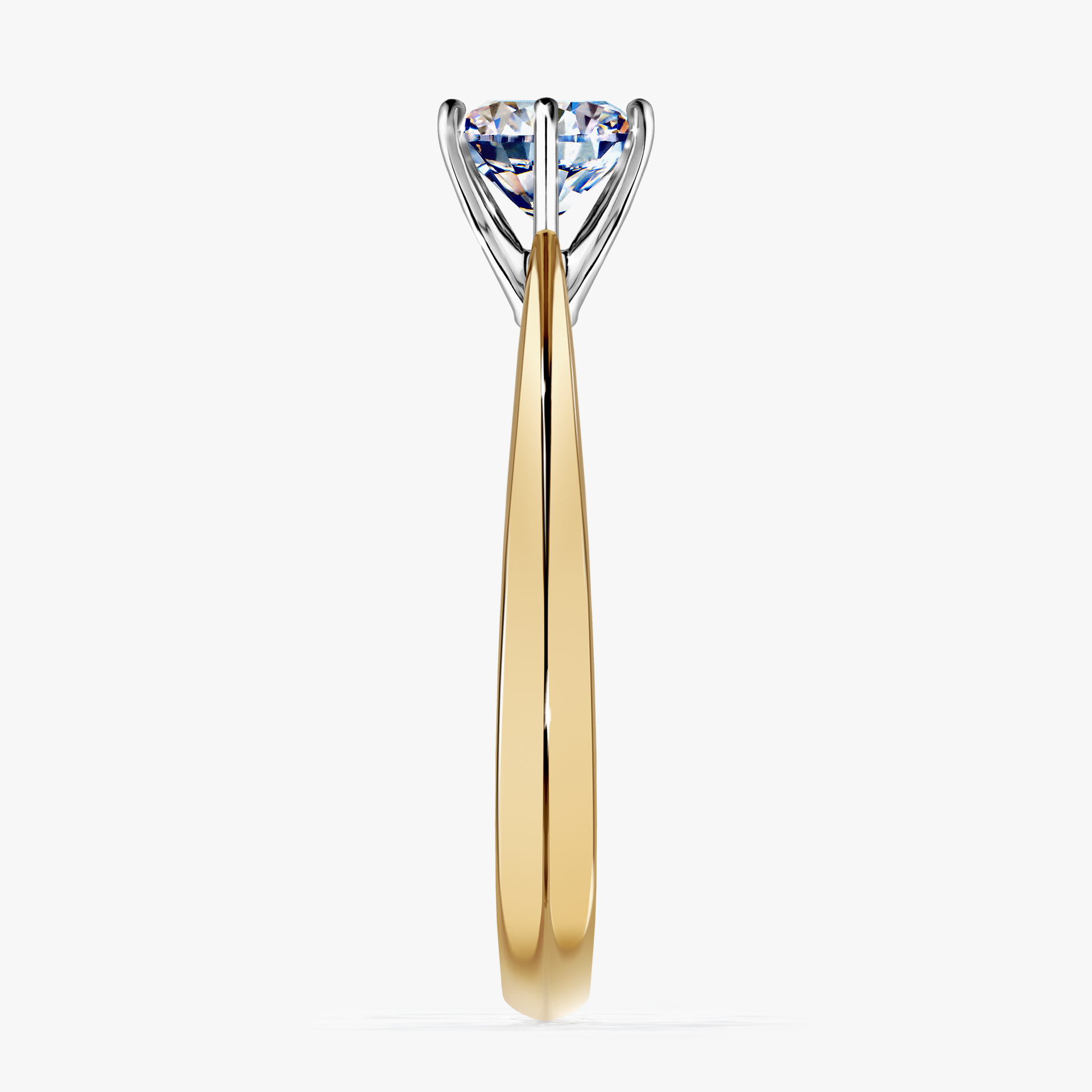 Pierścionek zaręczynowy My Love z żółtego złota z diamentem naturalnym 0,80ct