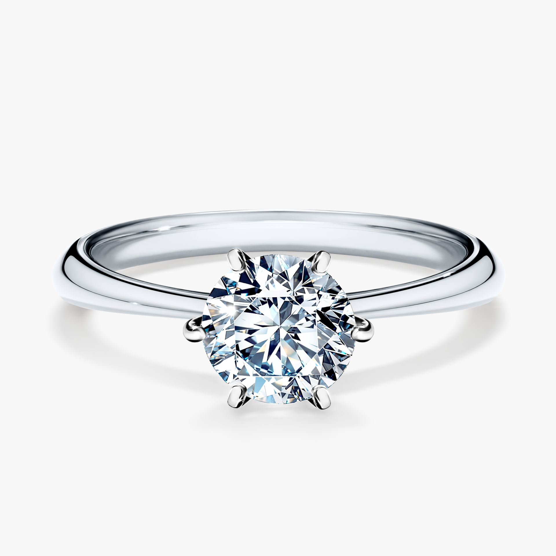 Pierścionek zaręczynowy My Love z białego złota z diamentem naturalnym 1,00ct