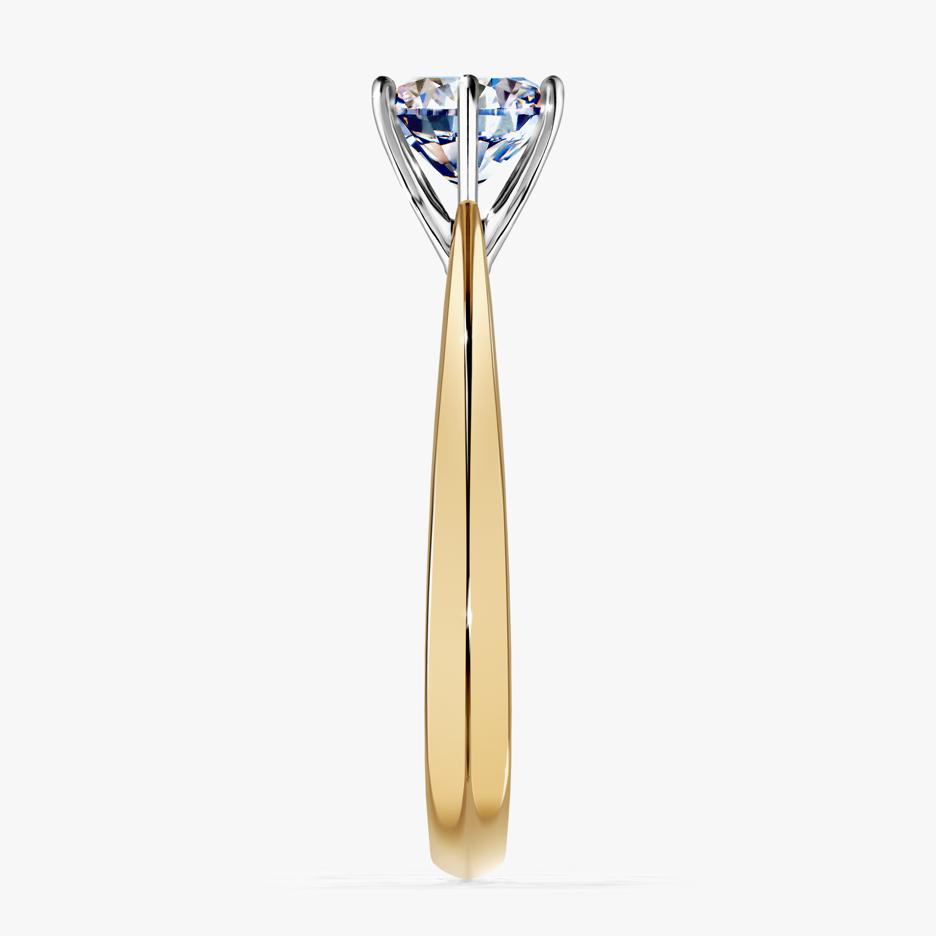 Pierścionek zaręczynowy My Love z żółtego złota z diamentem laboratoryjnym 1,00ct