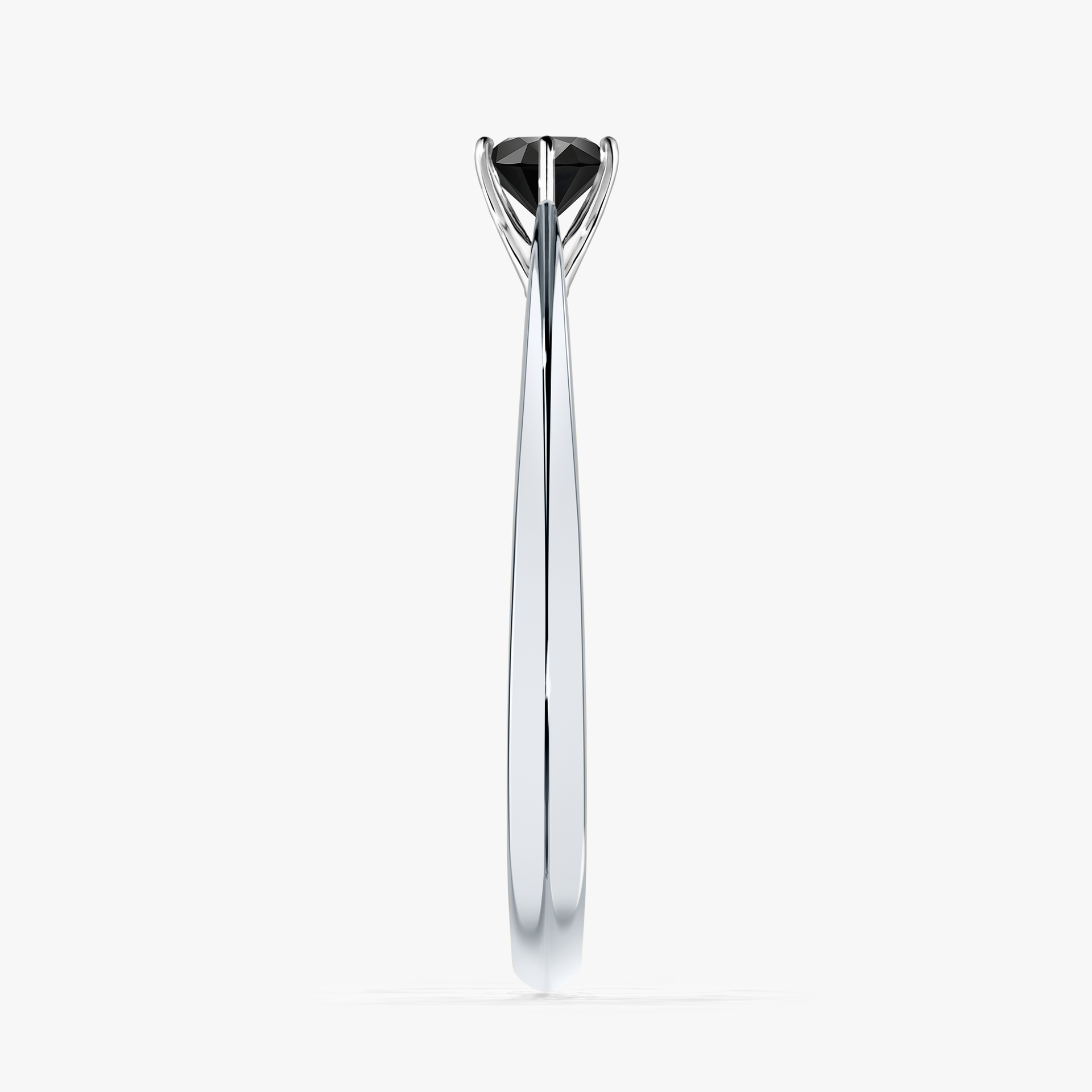 Pierścionek zaręczynowy My Love z białego złota z czarnym diamentem 0,25ct