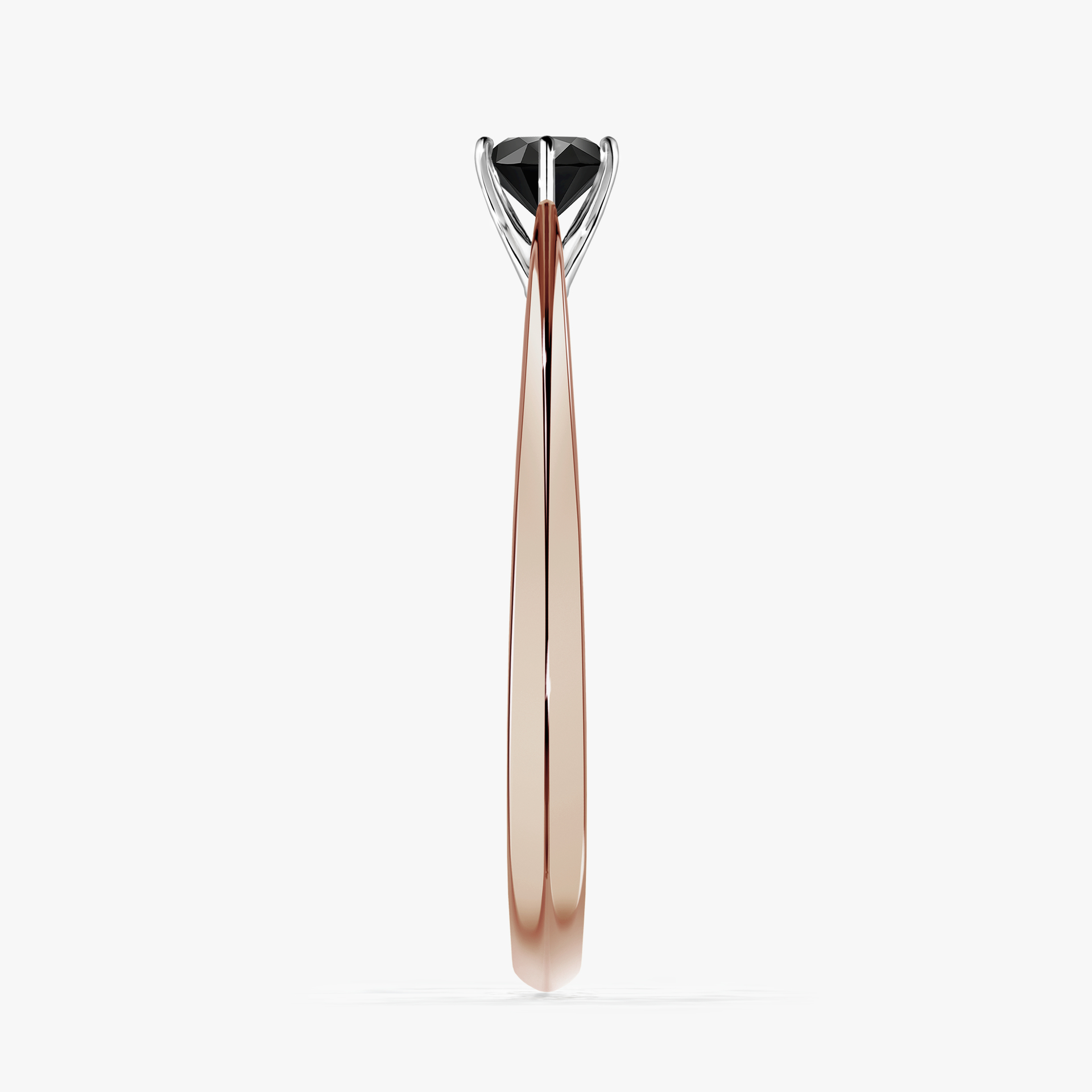 Pierścionek zaręczynowy My Love z różowego złota z czarnym diamentem 0,25ct