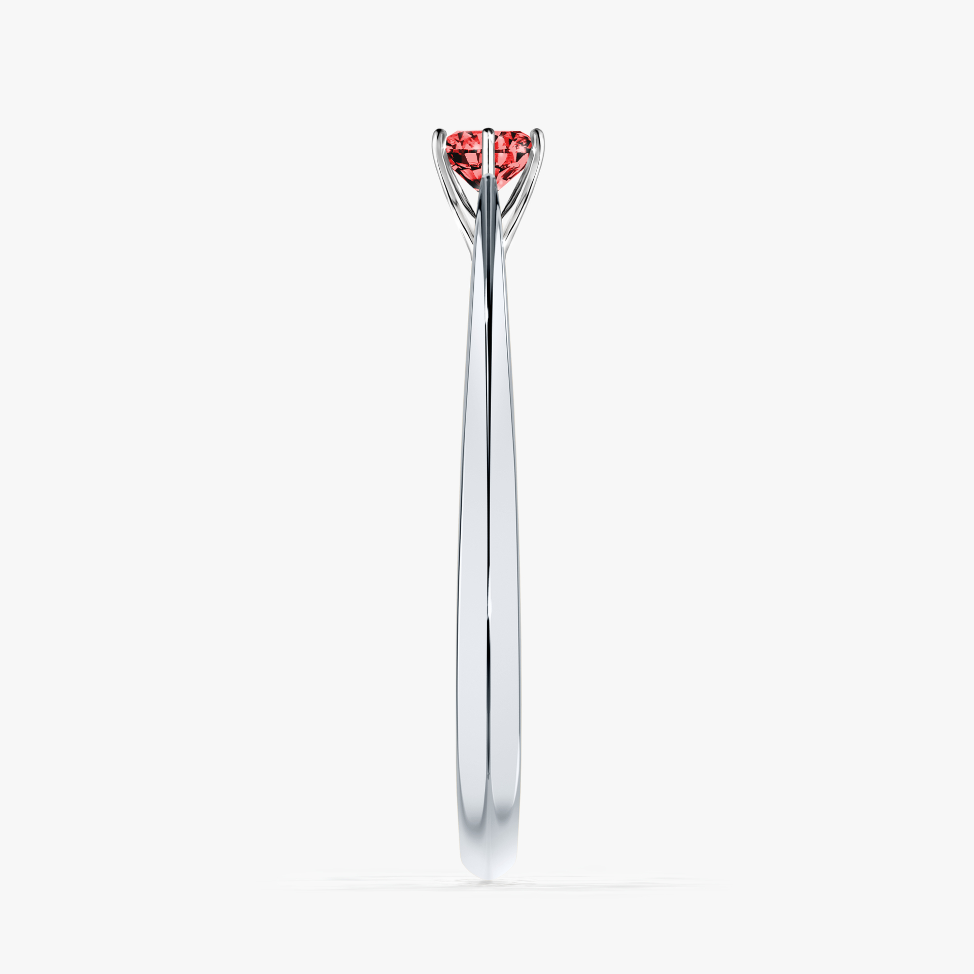 Pierścionek zaręczynowy My Love z białego złota z czerwonym diamentem 0,17ct