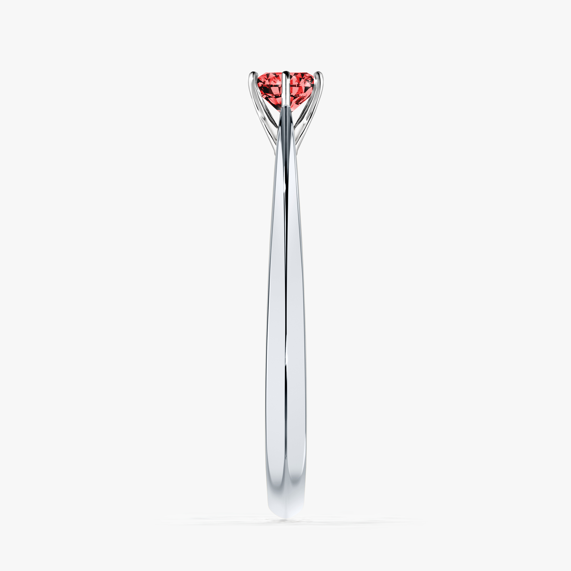 Pierścionek zaręczynowy My Love z białego złota z czerwonym diamentem 0,25ct