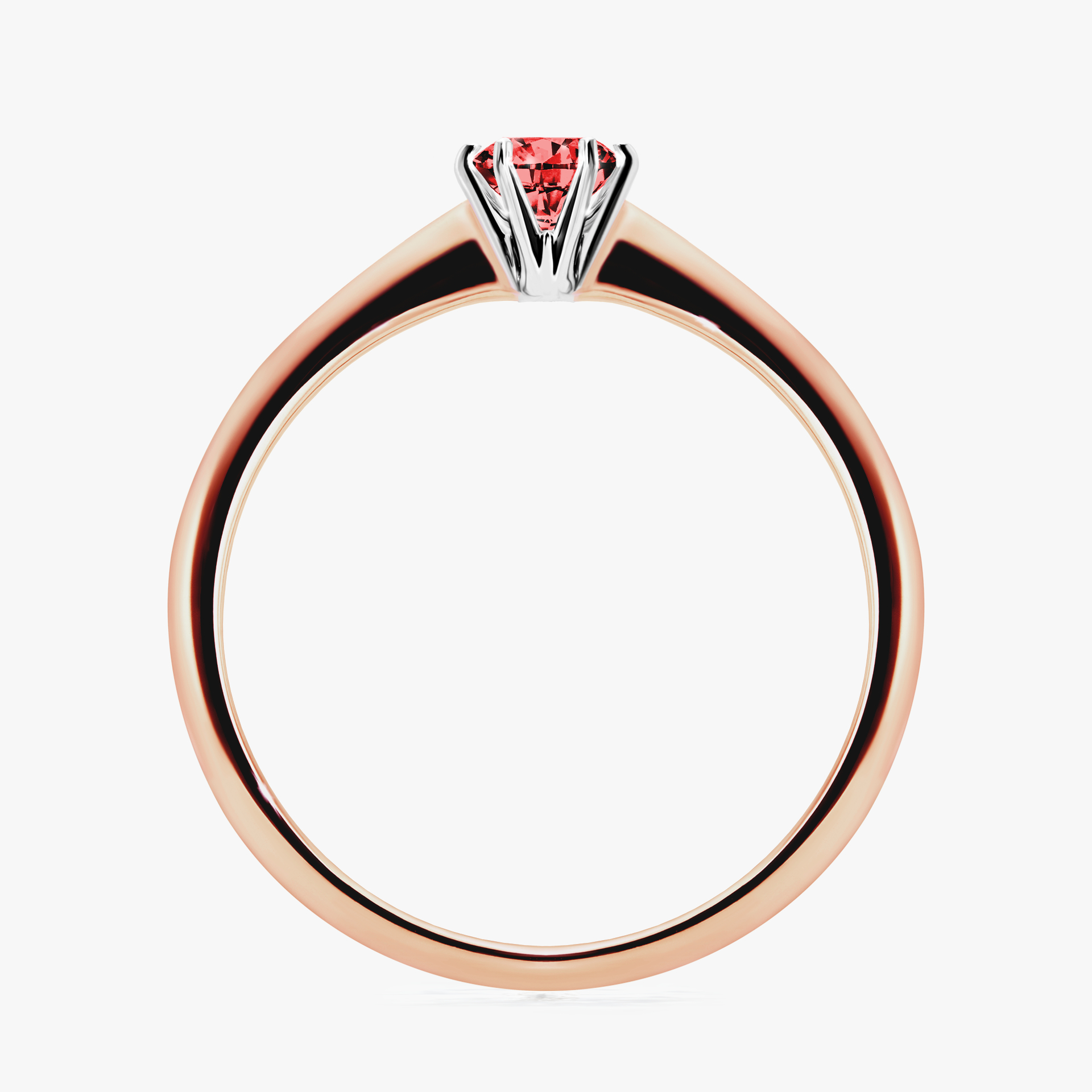 Pierścionek zaręczynowy My Love z różowego złota z czerwonym diamentem 0,25ct