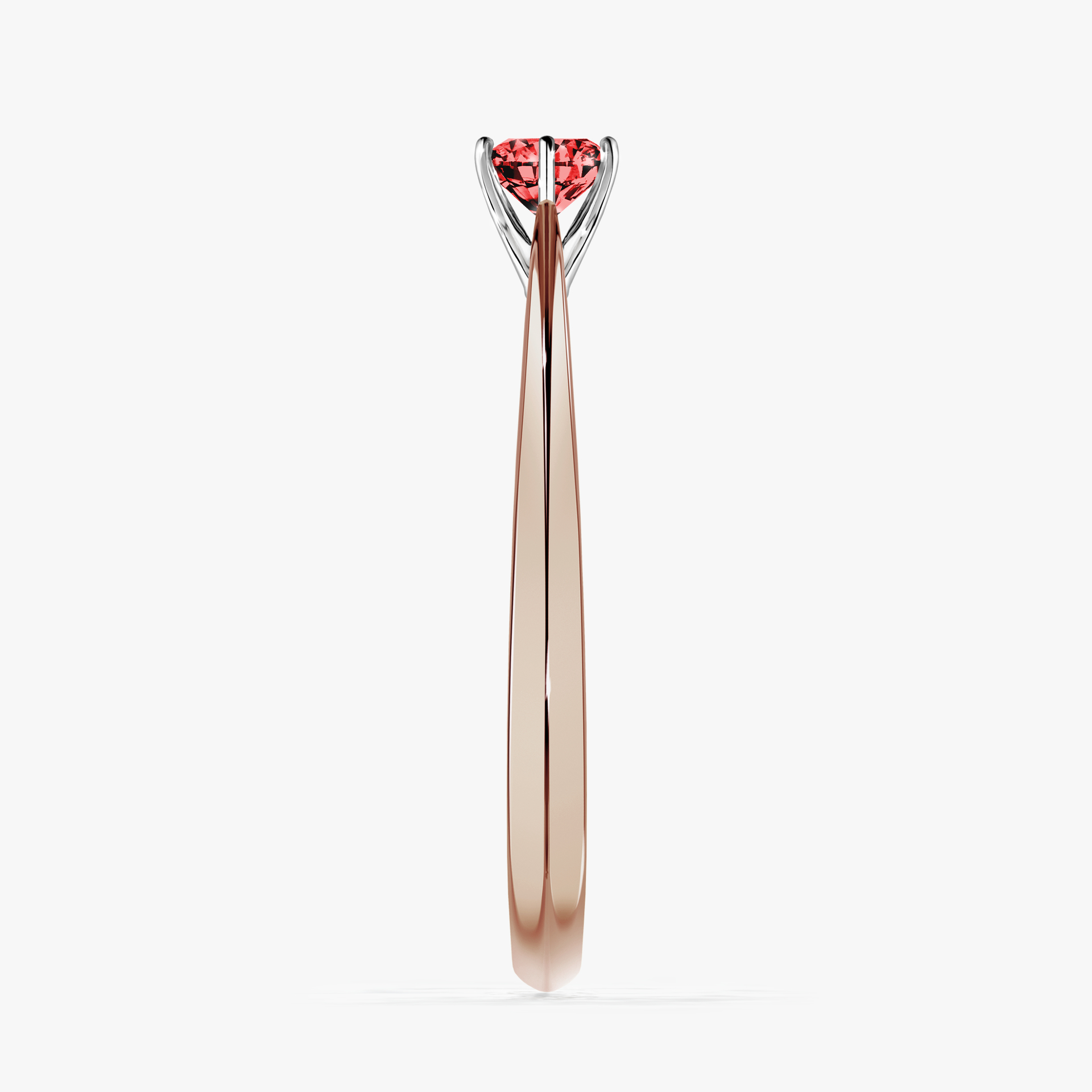 Pierścionek zaręczynowy My Love z różowego złota z czerwonym diamentem 0,25ct