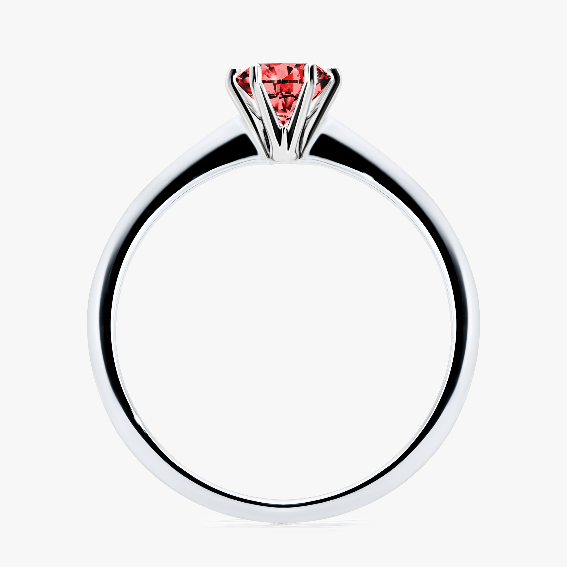 Pierścionek zaręczynowy My Love z białego złota z czerwonym diamentem 0,50ct
