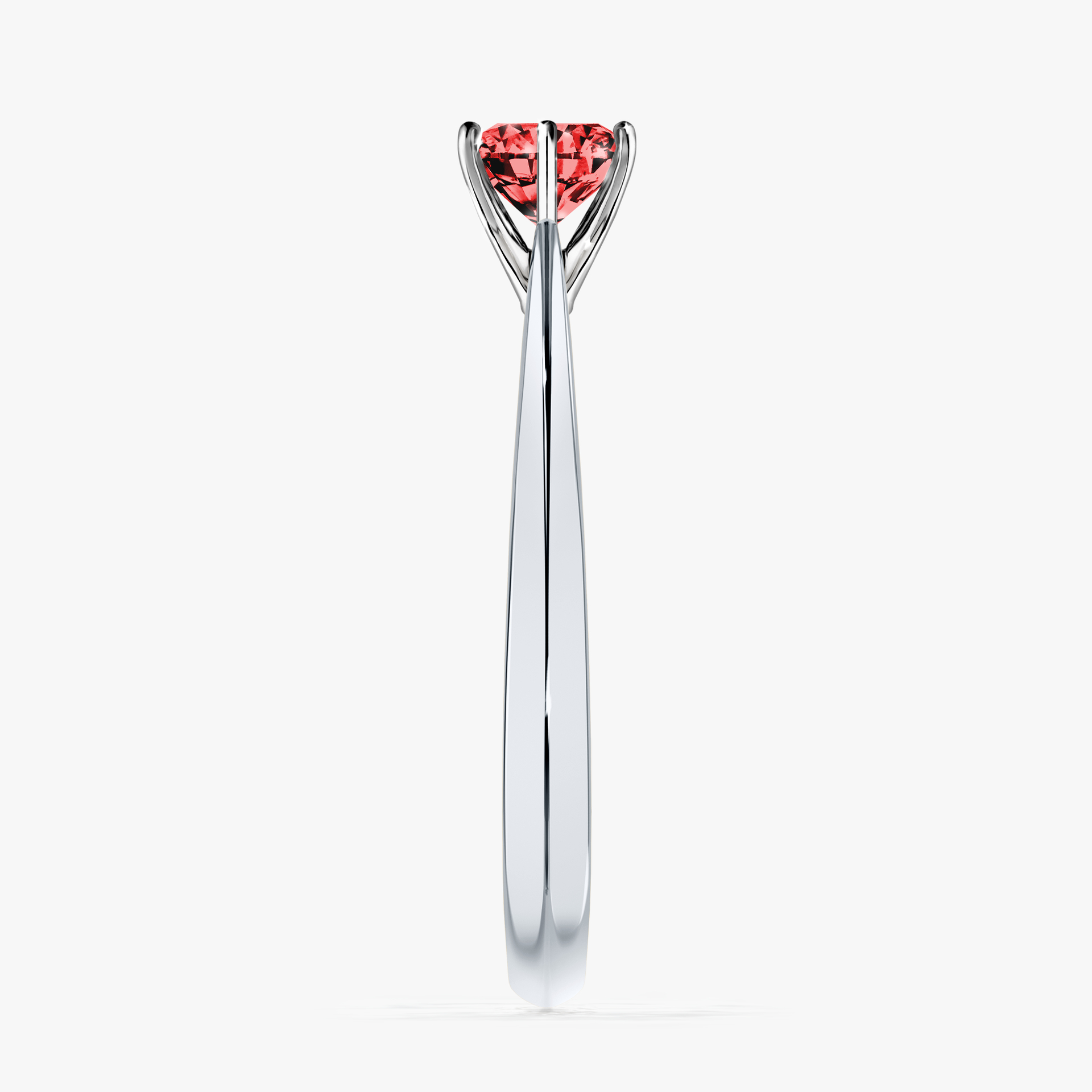 Pierścionek zaręczynowy My Love z białego złota z czerwonym diamentem 0,50ct
