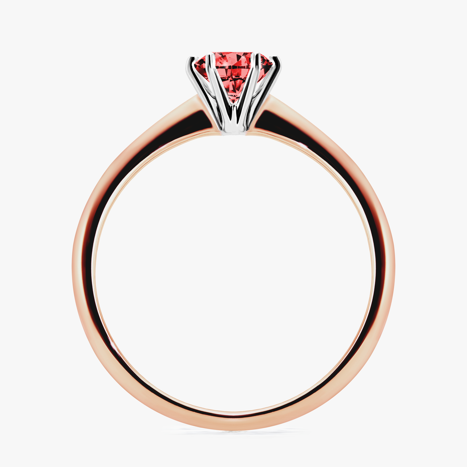 Pierścionek zaręczynowy My Love z różowego złota z czerwonym diamentem 0,50ct