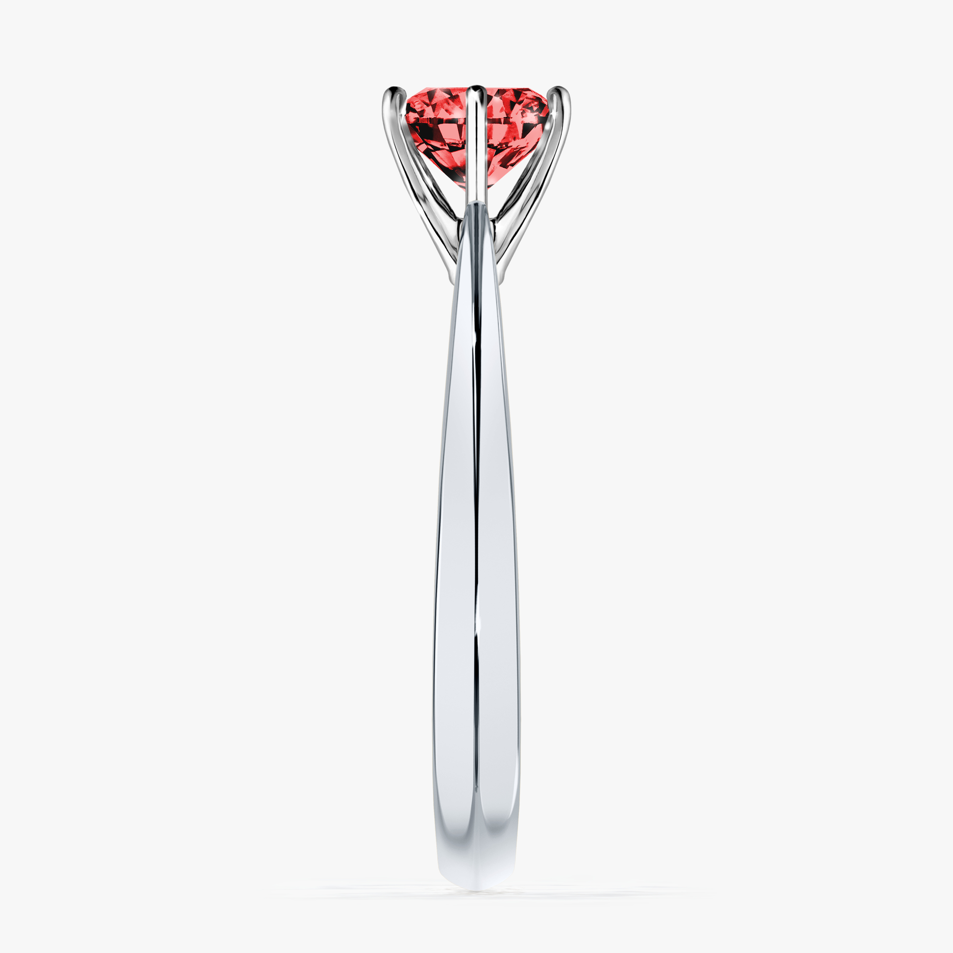 Pierścionek zaręczynowy My Love z białego złota z czerwonym diamentem 0,80ct