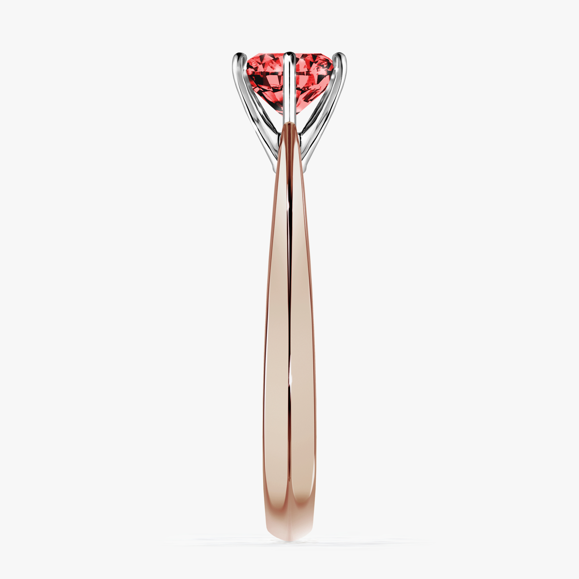 Pierścionek zaręczynowy My Love z różowego złota z czerwonym diamentem 0,80ct