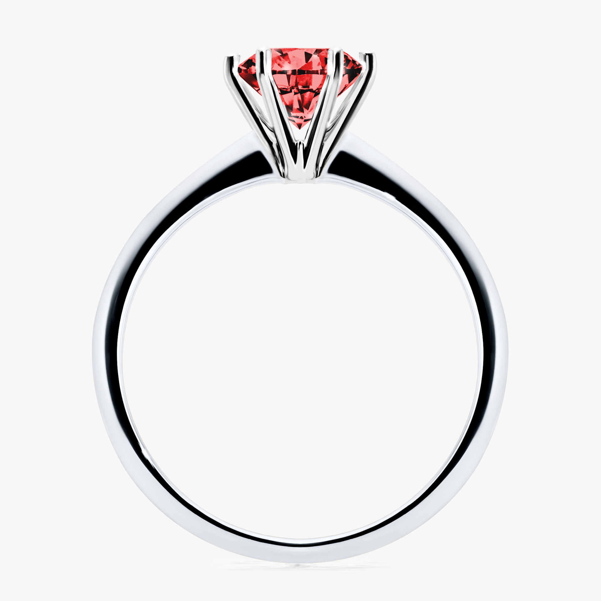 Pierścionek zaręczynowy My Love z białego złota z czerwonym diamentem 1,00ct