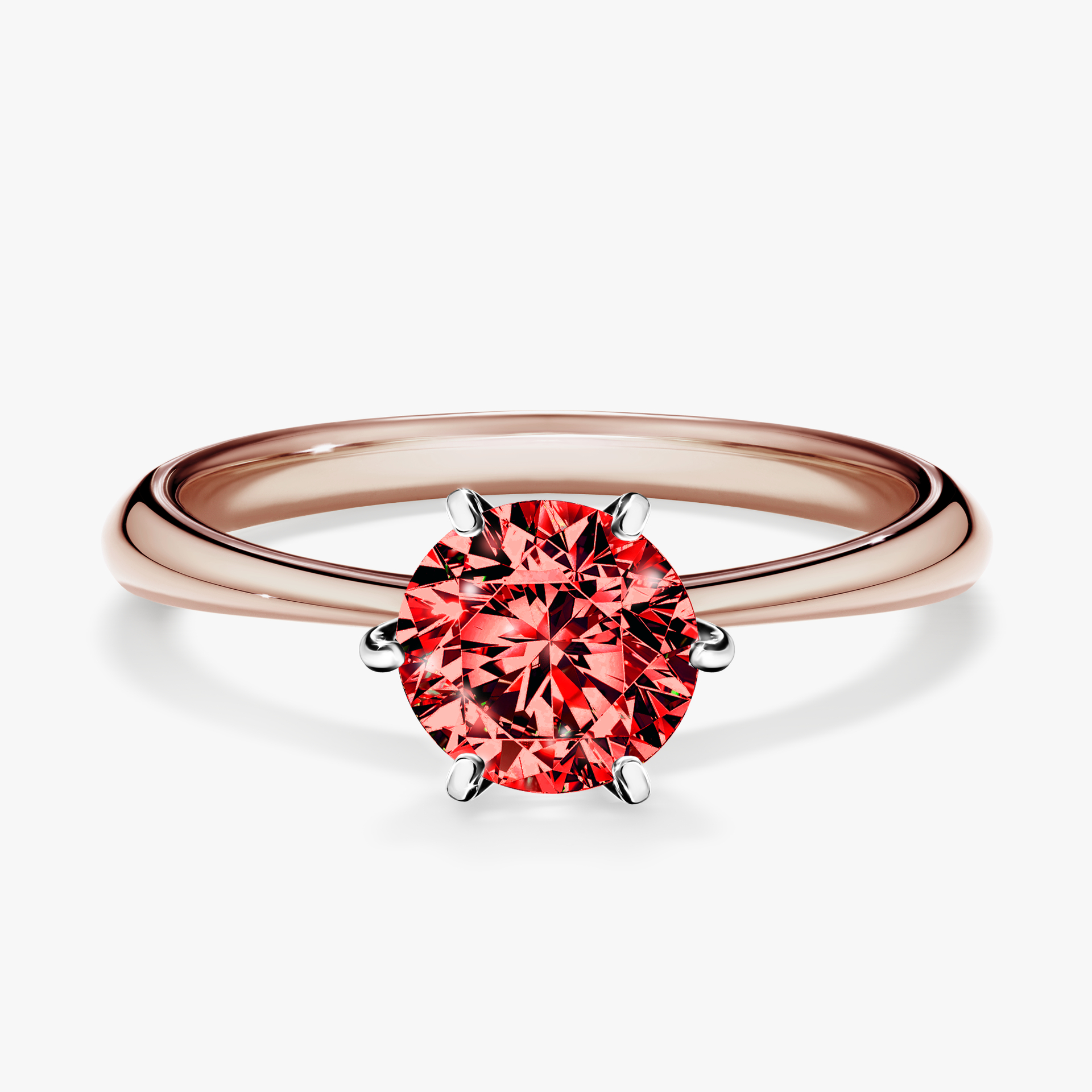 Pierścionek zaręczynowy My Love z różowego złota z czerwonym diamentem 1,00ct