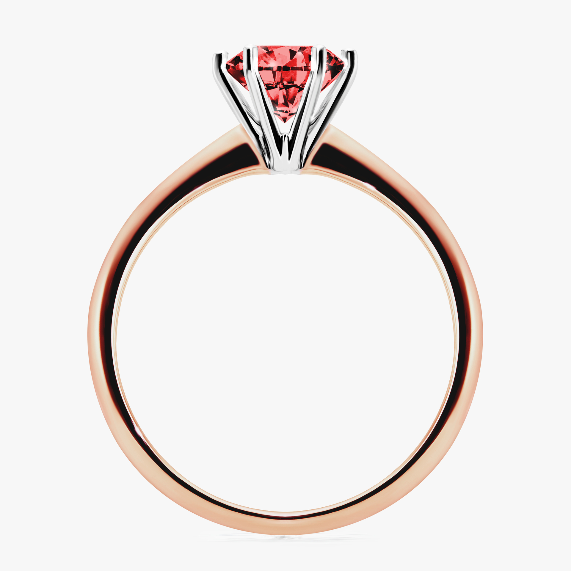 Pierścionek zaręczynowy My Love z różowego złota z czerwonym diamentem 1,00ct