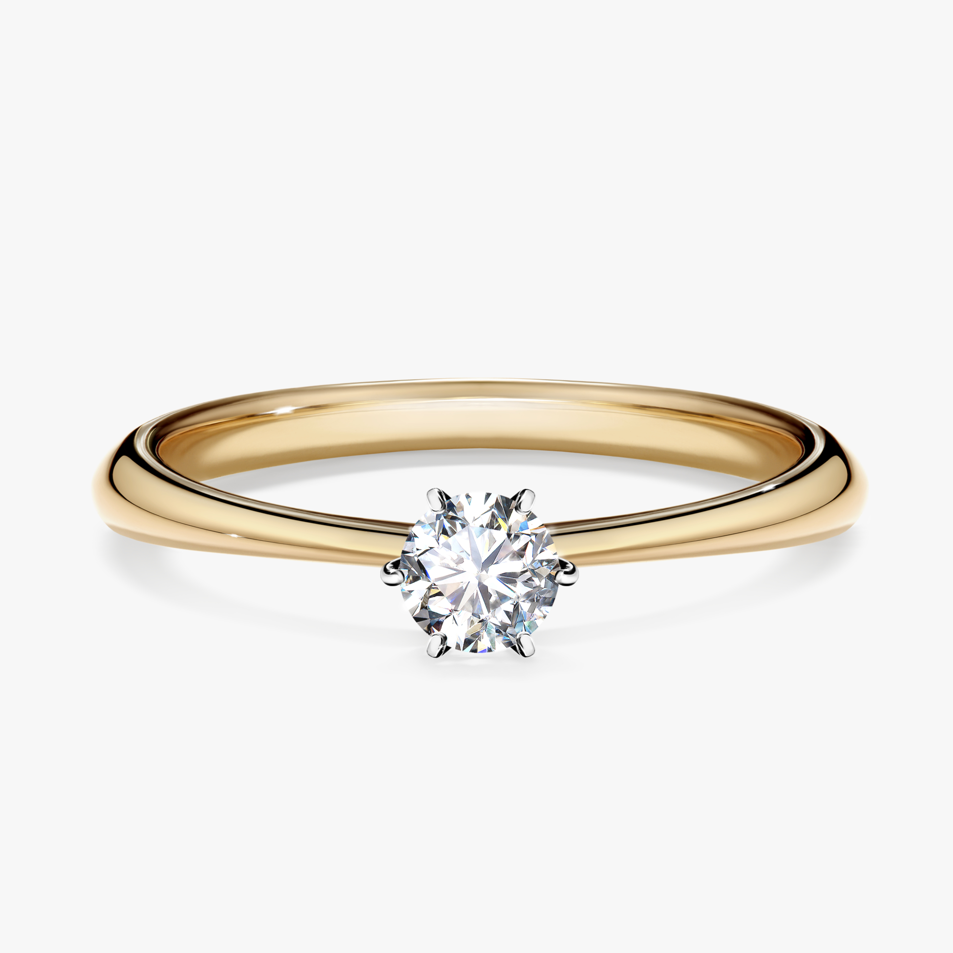 Pierścionek zaręczynowy My Love z żółtego złota z diamentem laboratoryjnym 0,25ct