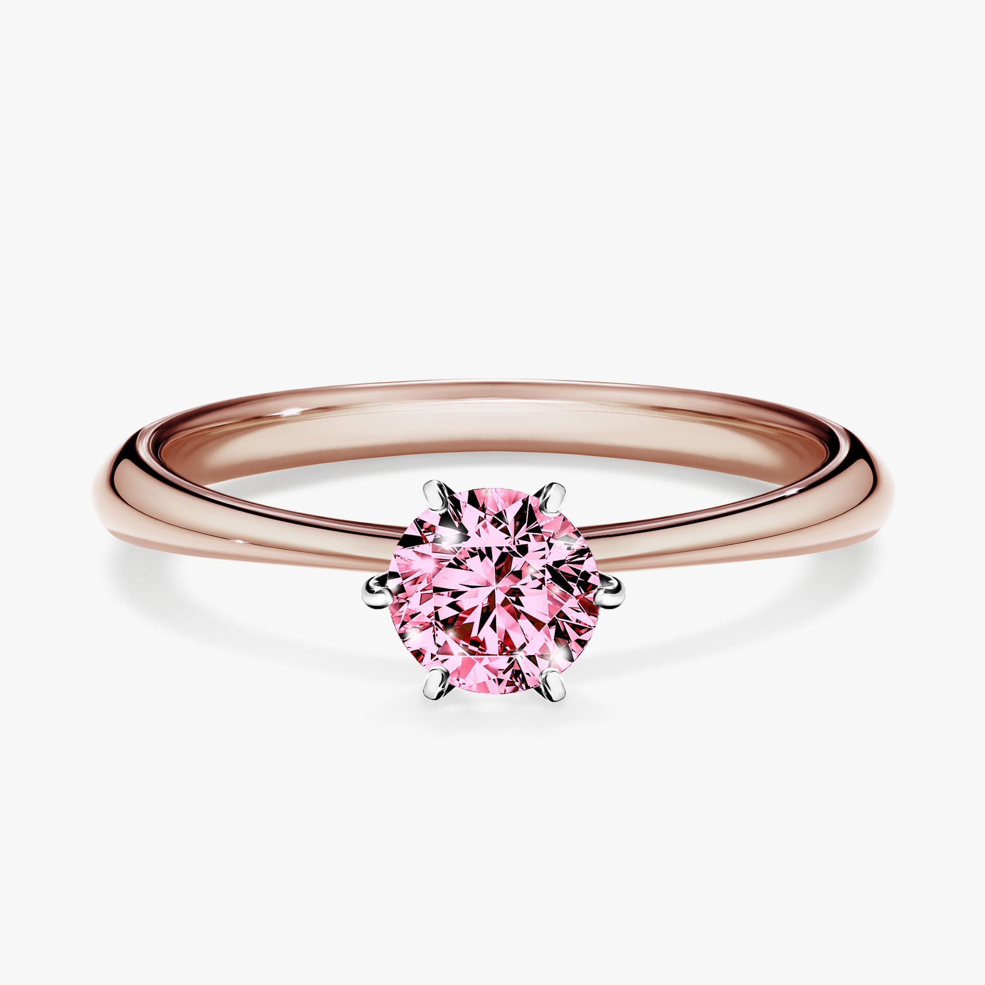 Pierścionek zaręczynowy My Love z różowego złota z różowym diamentem 0,50ct