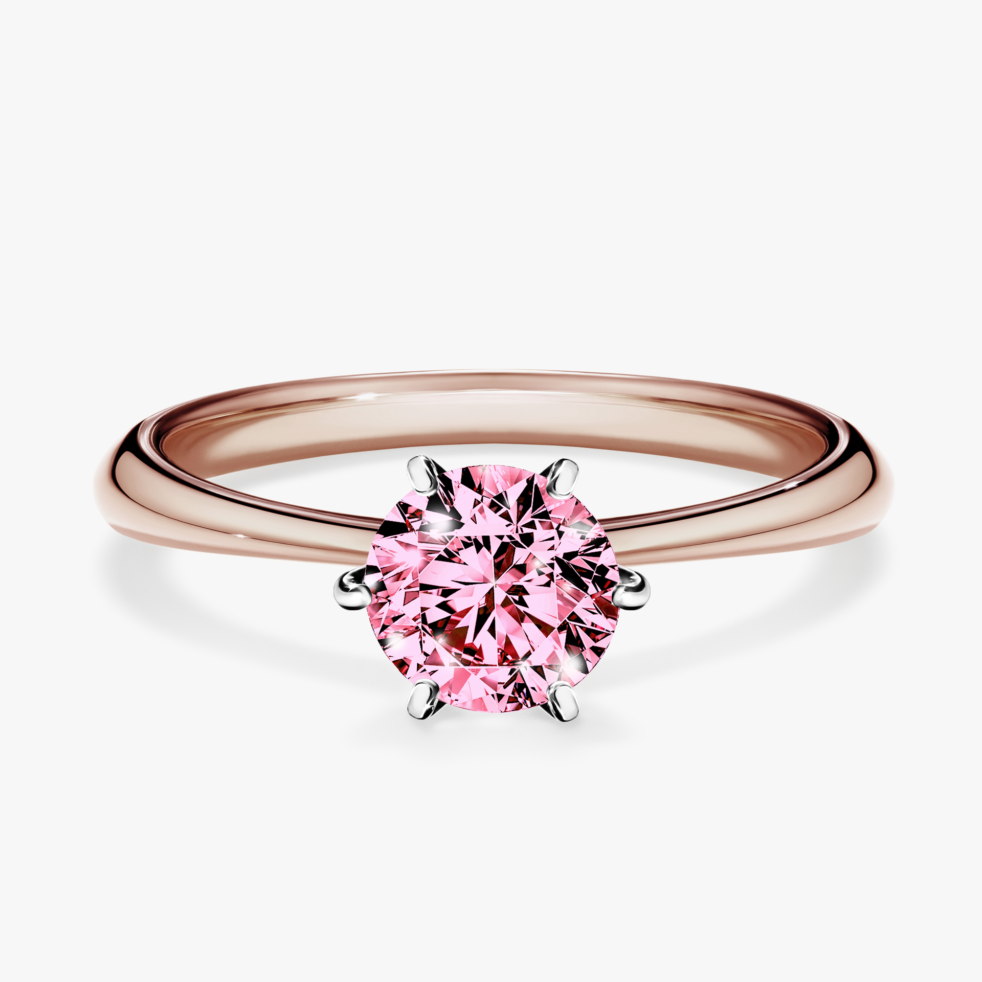 Pierścionek zaręczynowy My Love z różowego złota z różowym diamentem 0,80ct