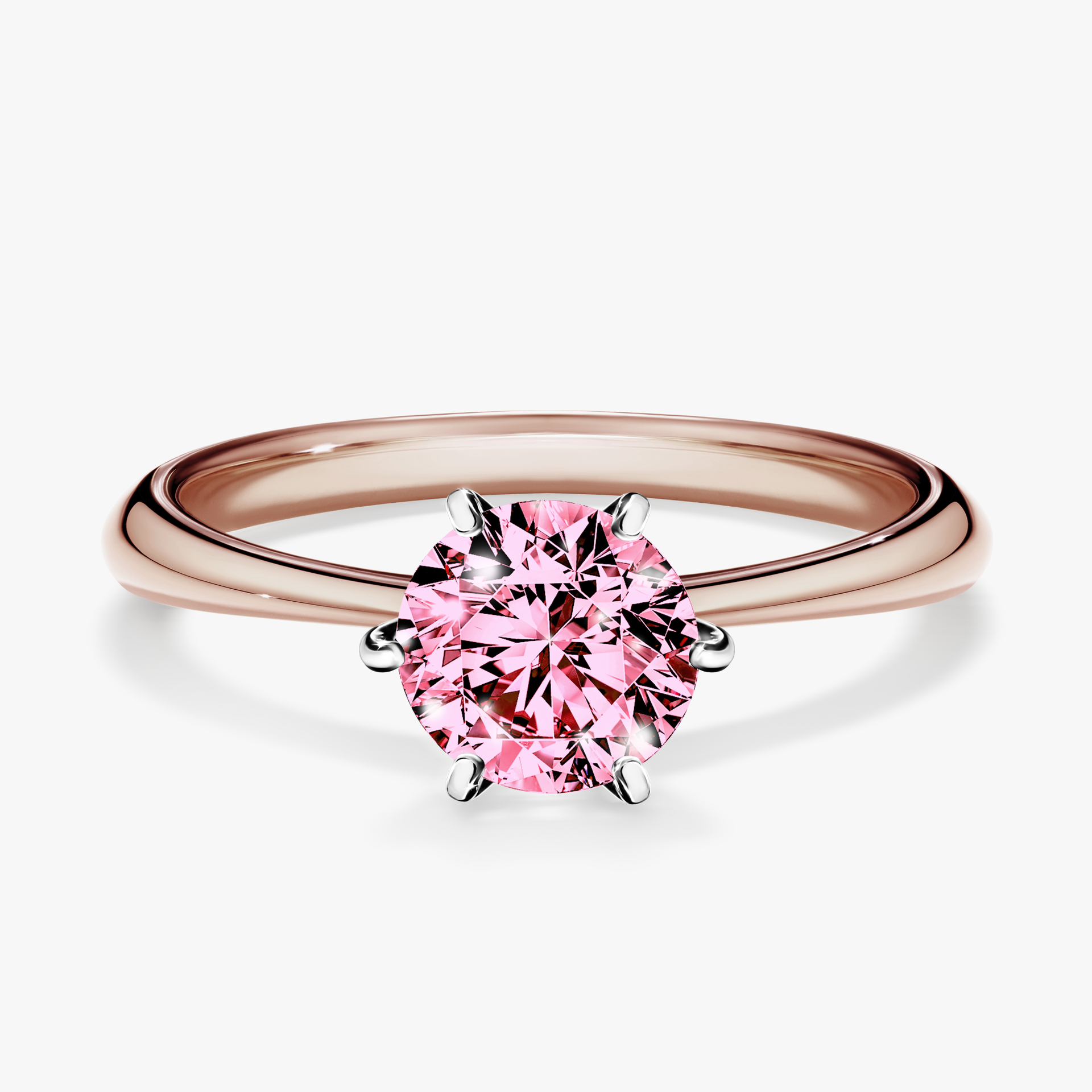 Pierścionek zaręczynowy My Love z różowego złota z różowym diamentem 1,00ct