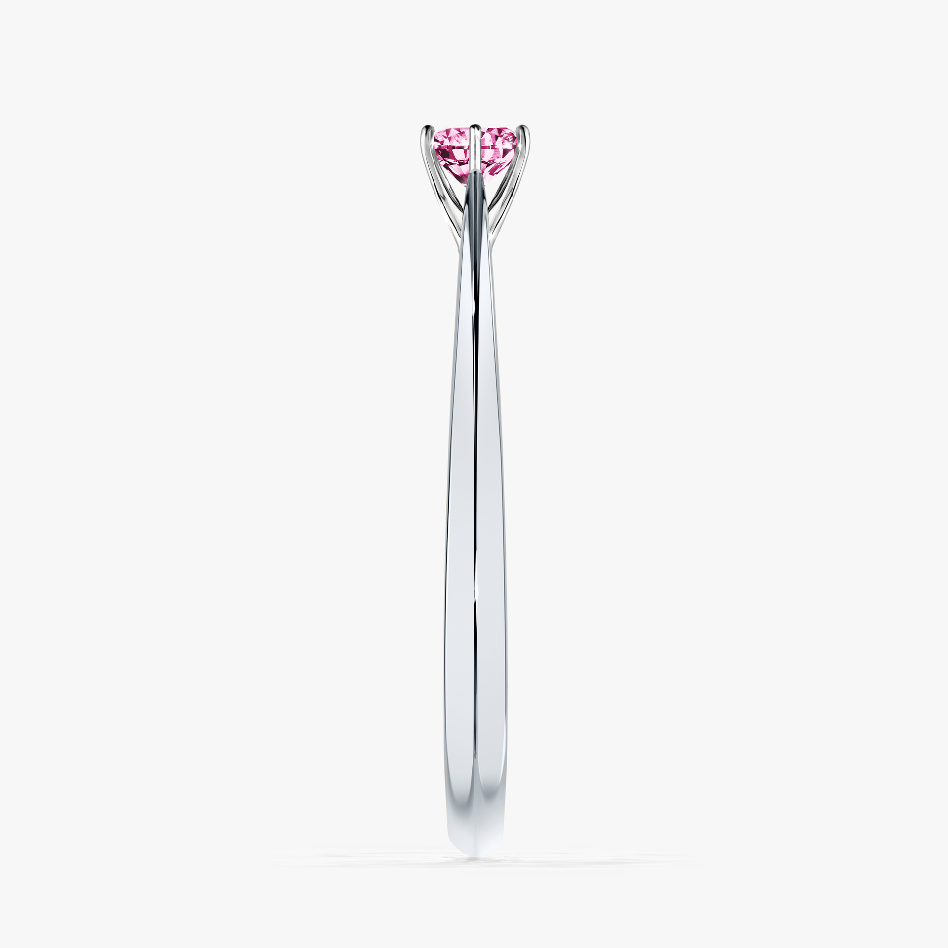 Pierścionek zaręczynowy My Love z białego złota z różowym diamentem 0,17ct