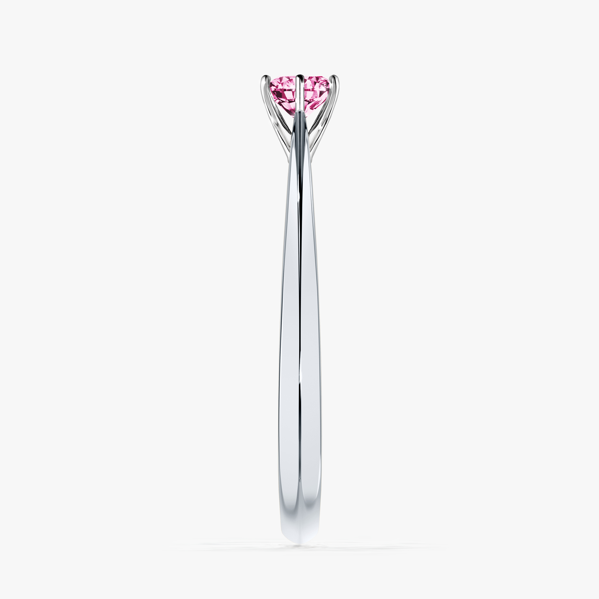 Pierścionek zaręczynowy My Love z białego złota z różowym diamentem 0,25ct