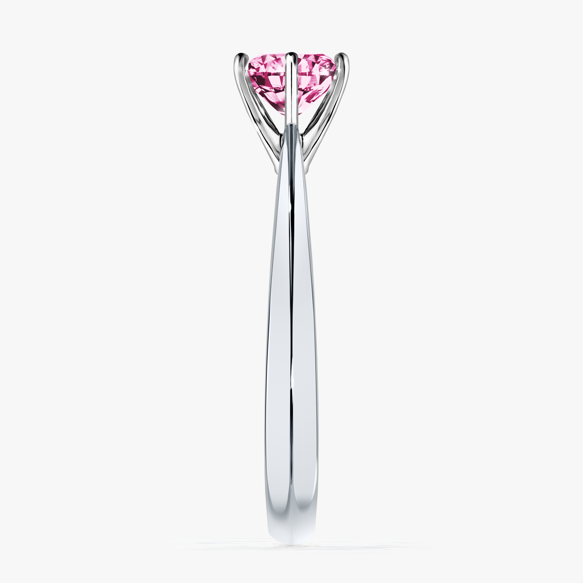 Pierścionek zaręczynowy My Love z białego złota z różowym diamentem 0,80ct