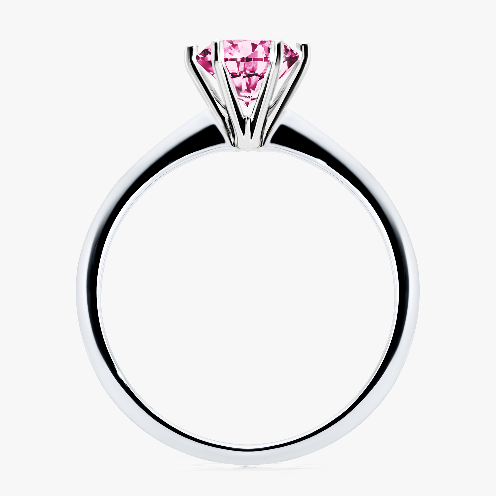 Pierścionek zaręczynowy My Love z białego złota z różowym diamentem 1,00ct