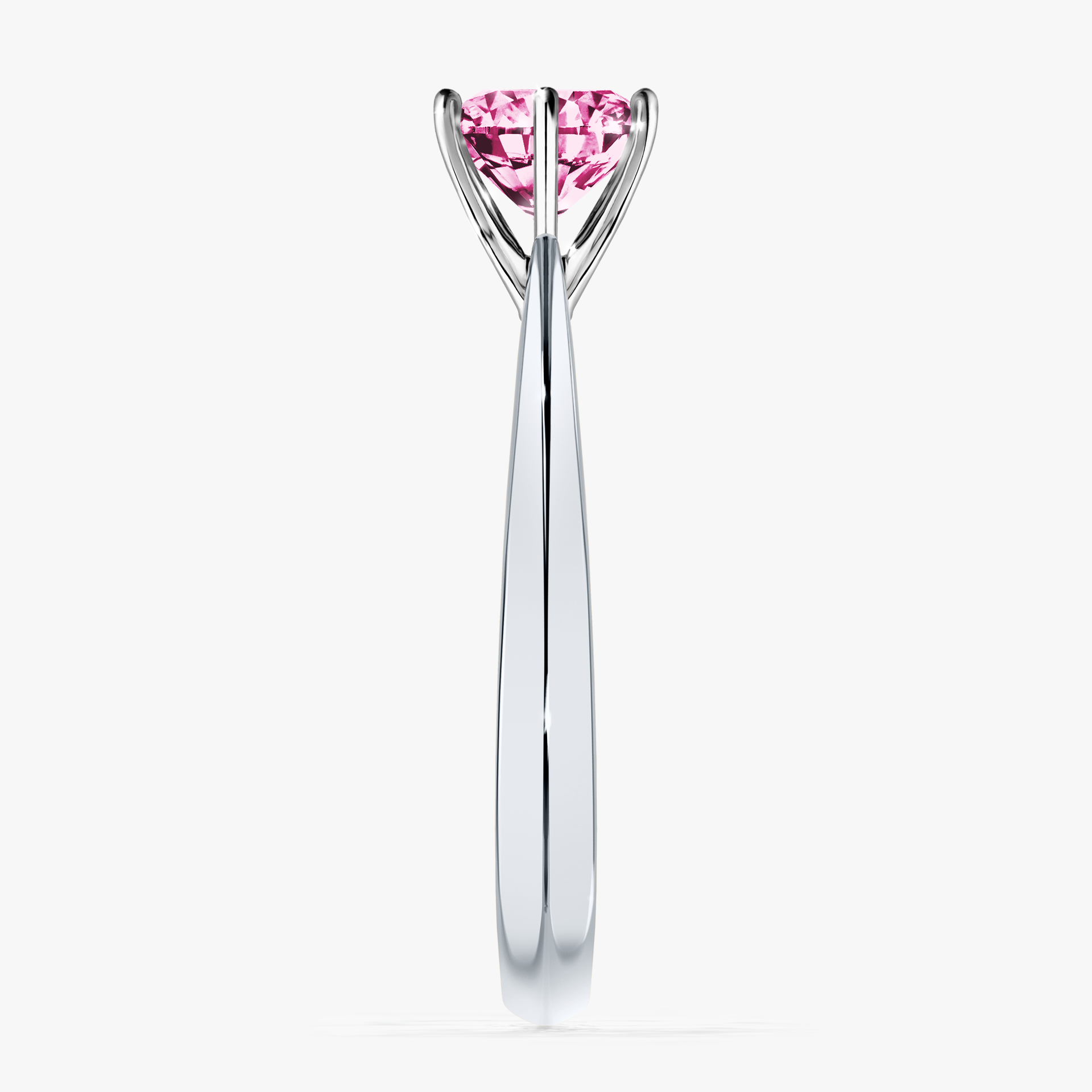 Pierścionek zaręczynowy My Love z białego złota z różowym diamentem 1,00ct