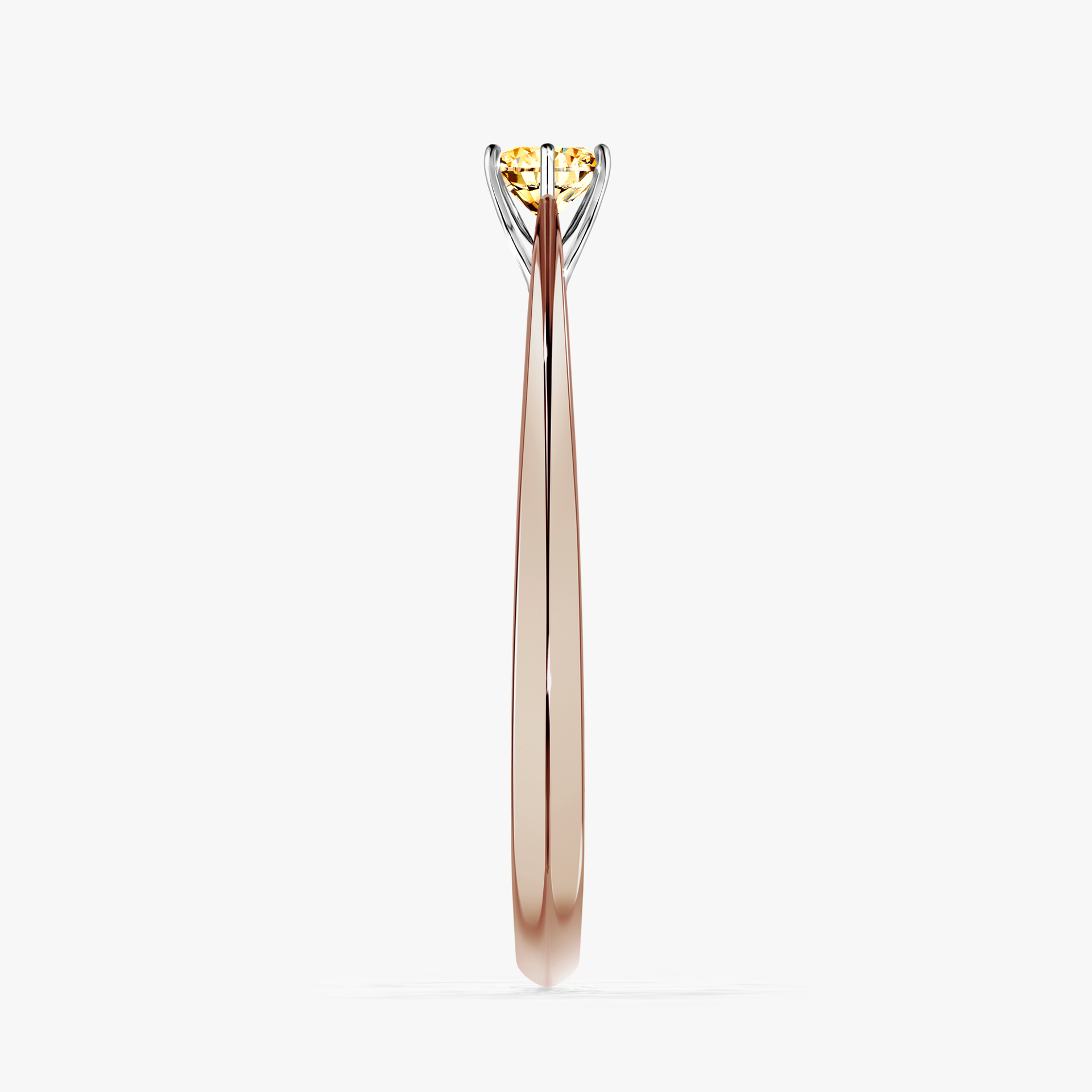 Pierścionek zaręczynowy My Love z różowego złota z żółtym diamentem 0,17ct
