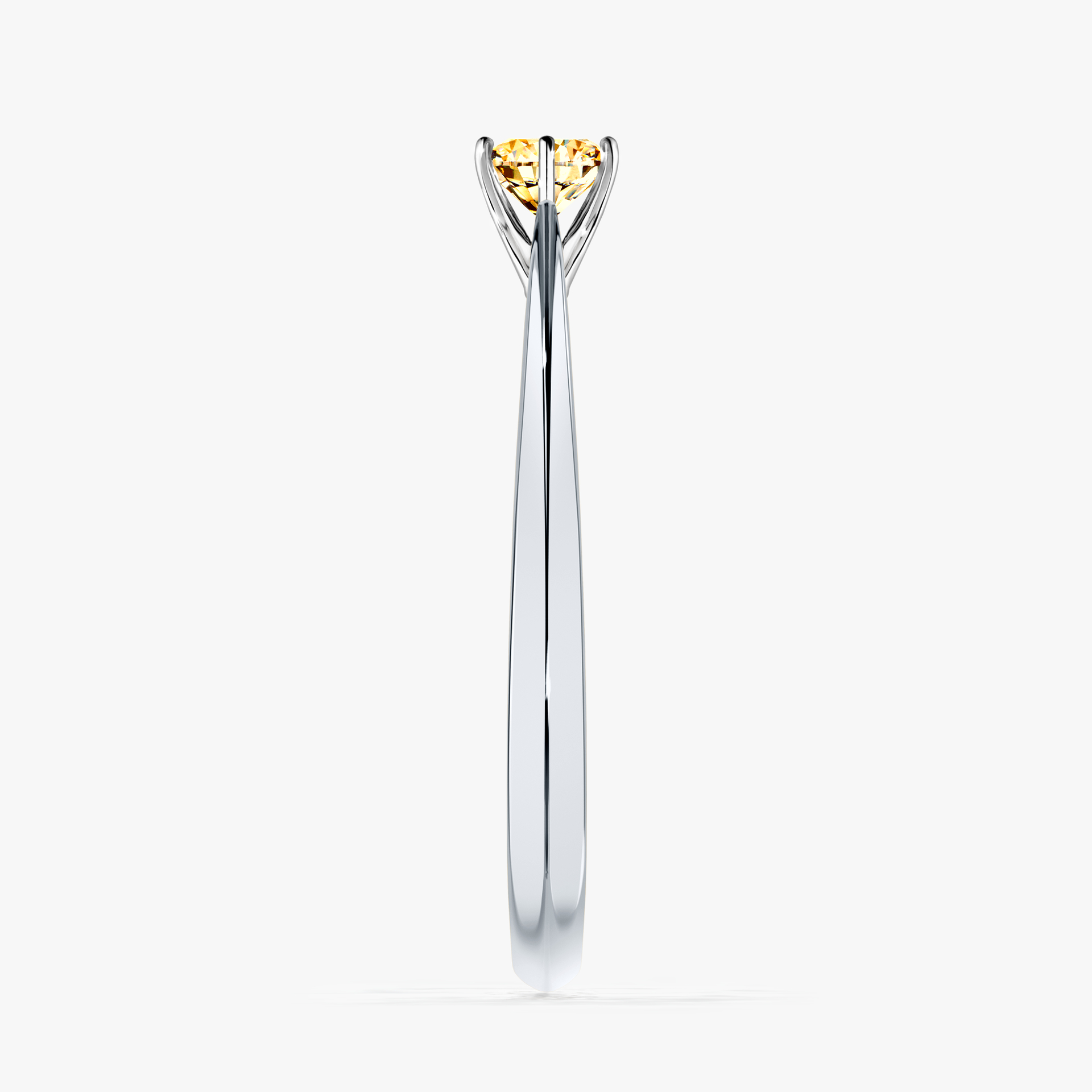 Pierścionek zaręczynowy My Love z białego złota z żółtym diamentem 0,25ct