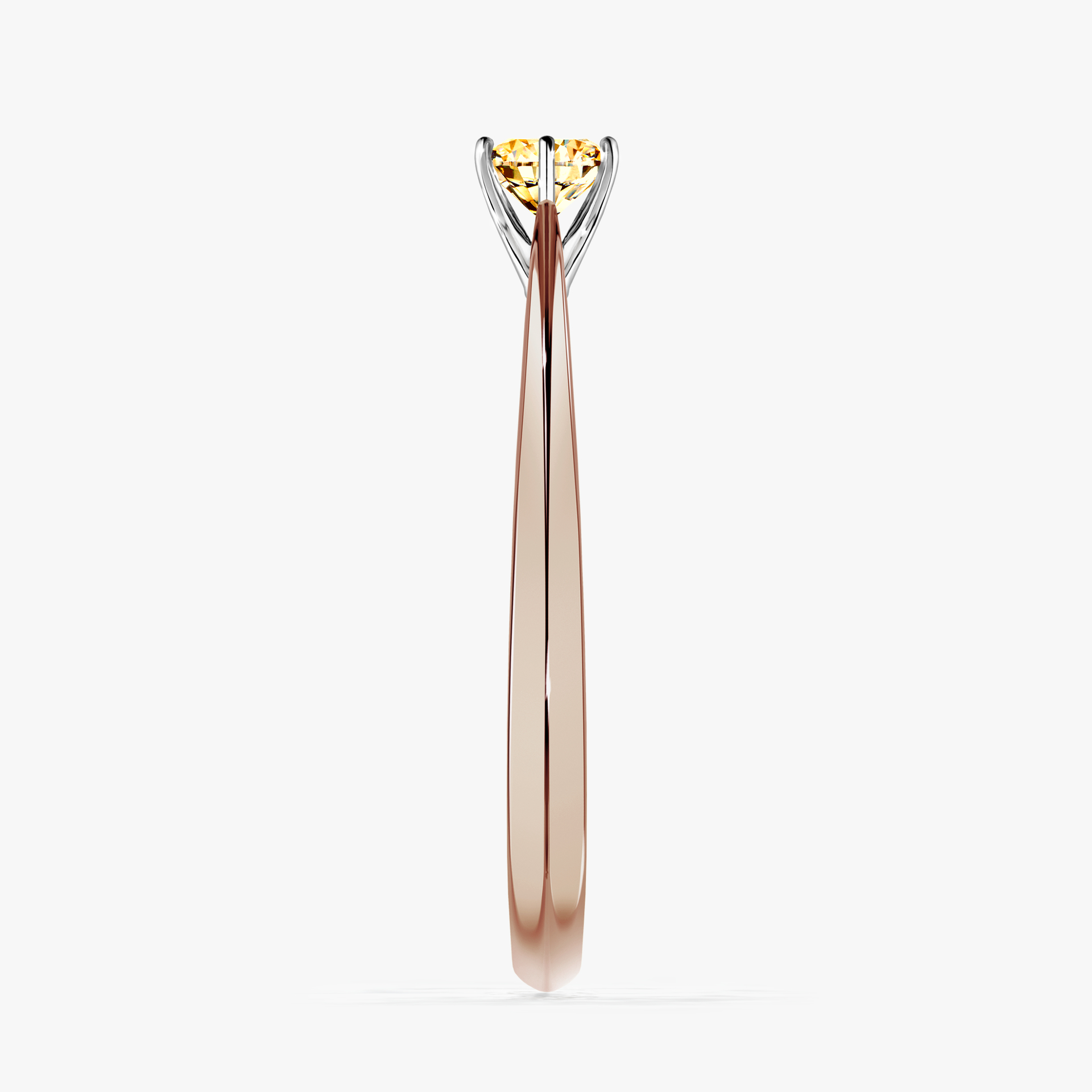Pierścionek zaręczynowy My Love z różowego złota z żółtym diamentem 0,25ct