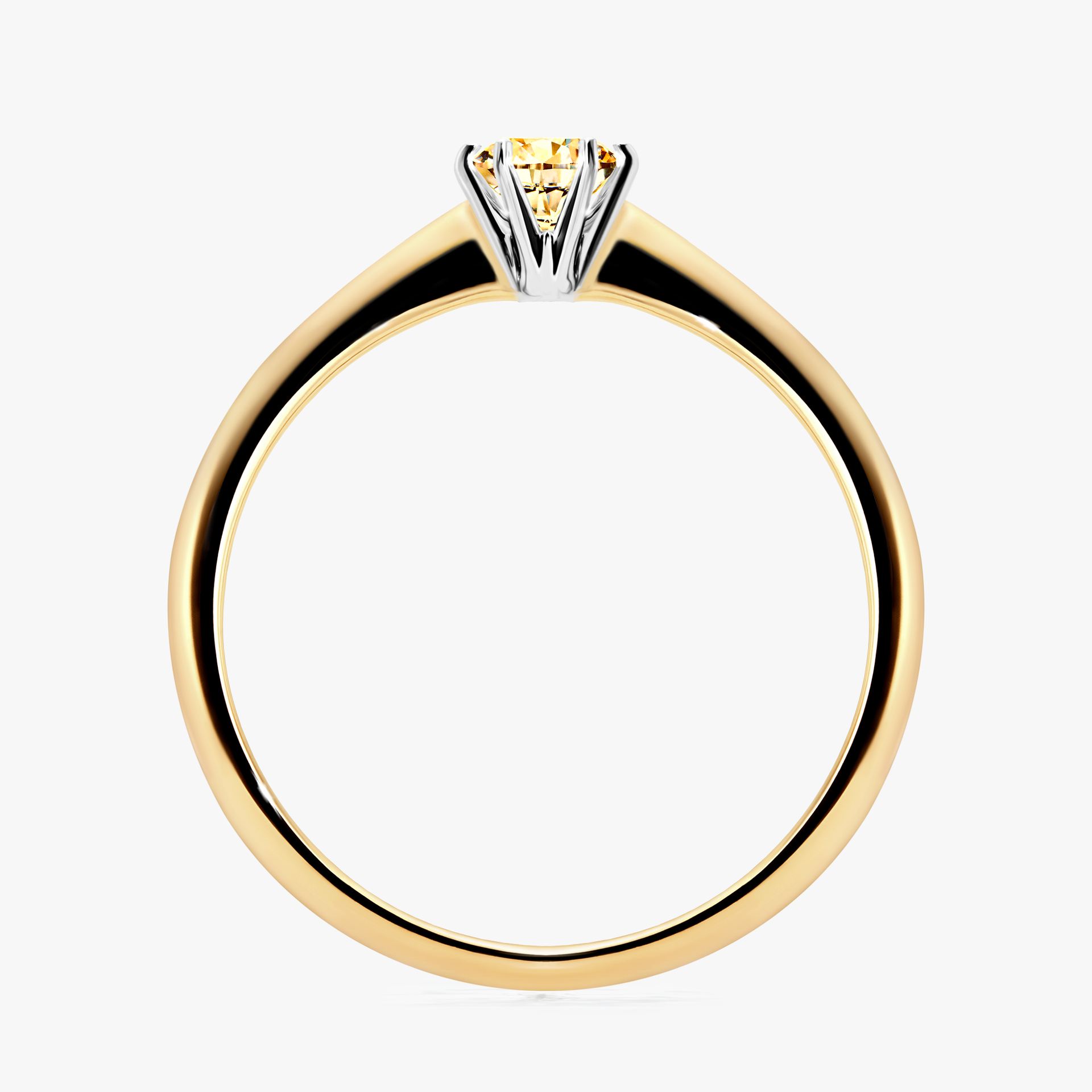 Pierścionek zaręczynowy My Love z żółtego złota z żółtym diamentem 0,25ct