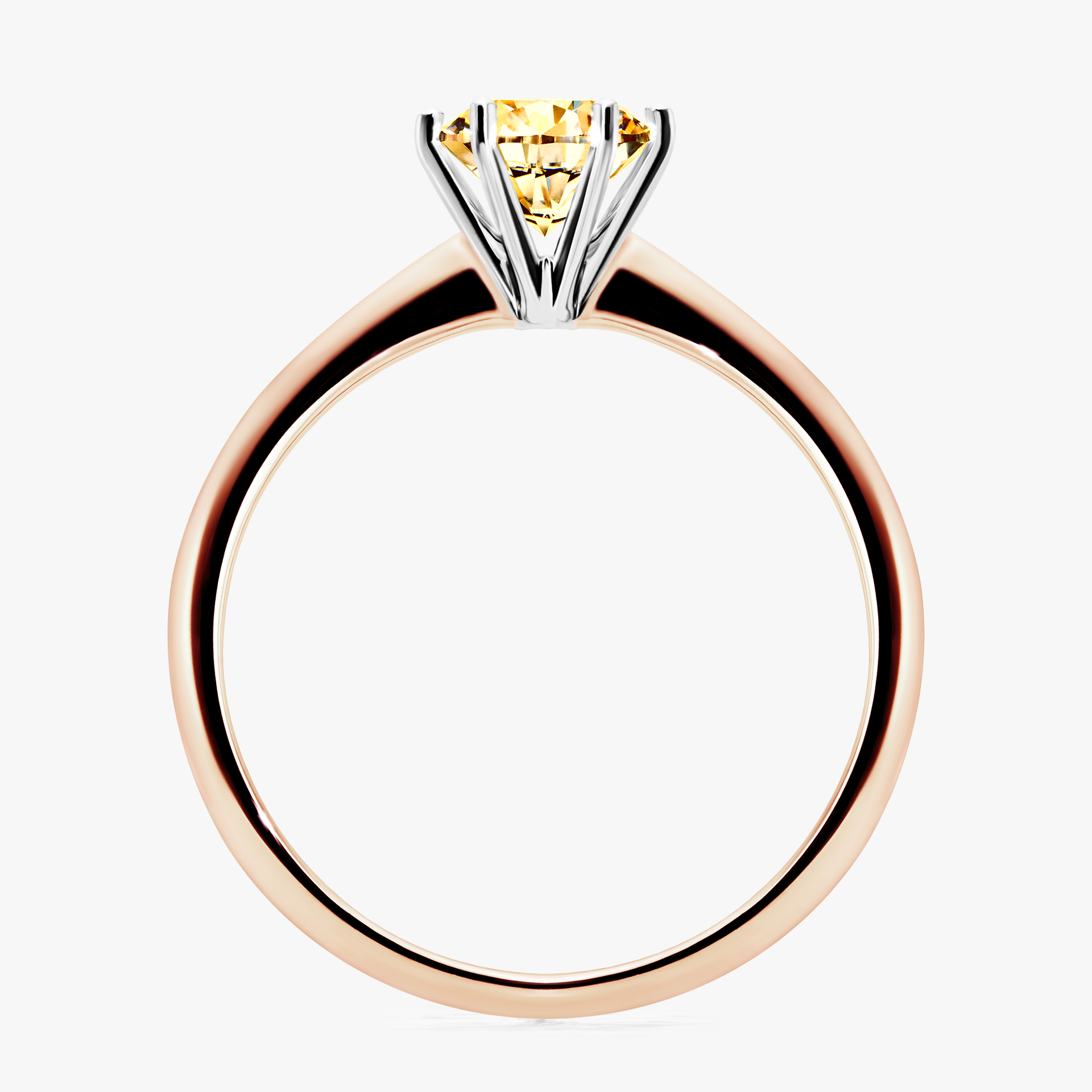 Pierścionek zaręczynowy My Love z różowego złota z żółtym diamentem 0,80ct
