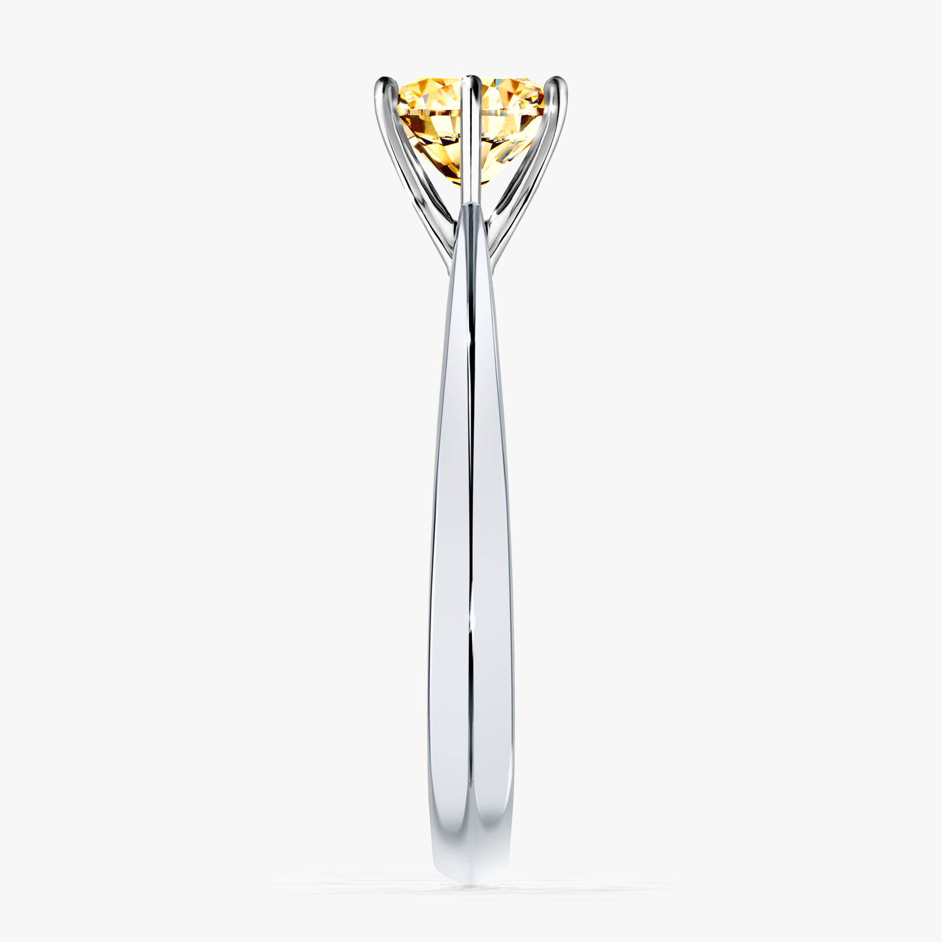 Pierścionek zaręczynowy My Love z białego złota z żółtym diamentem 1,00ct