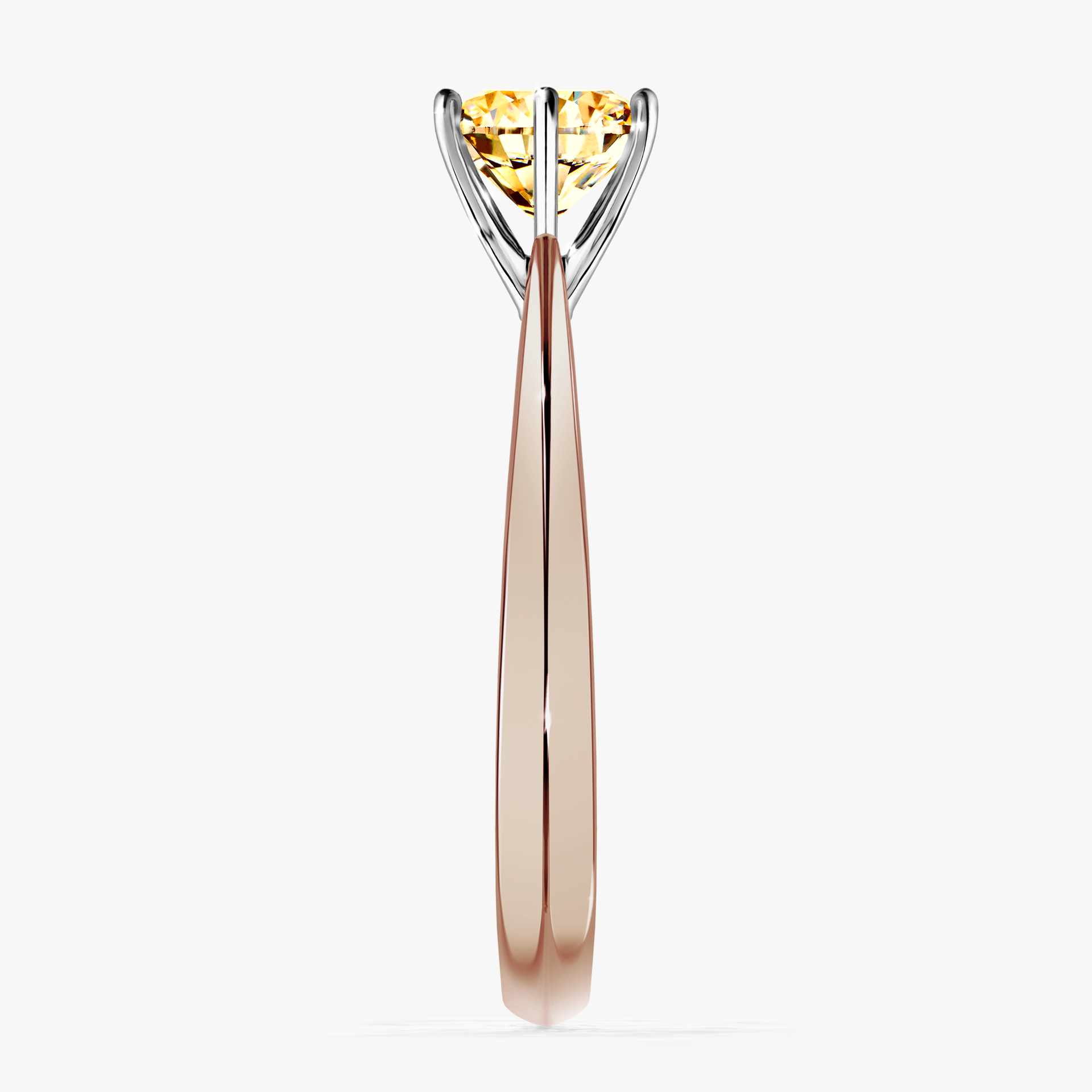 Pierścionek zaręczynowy My Love z różowego złota z żółtym diamentem 1,00ct