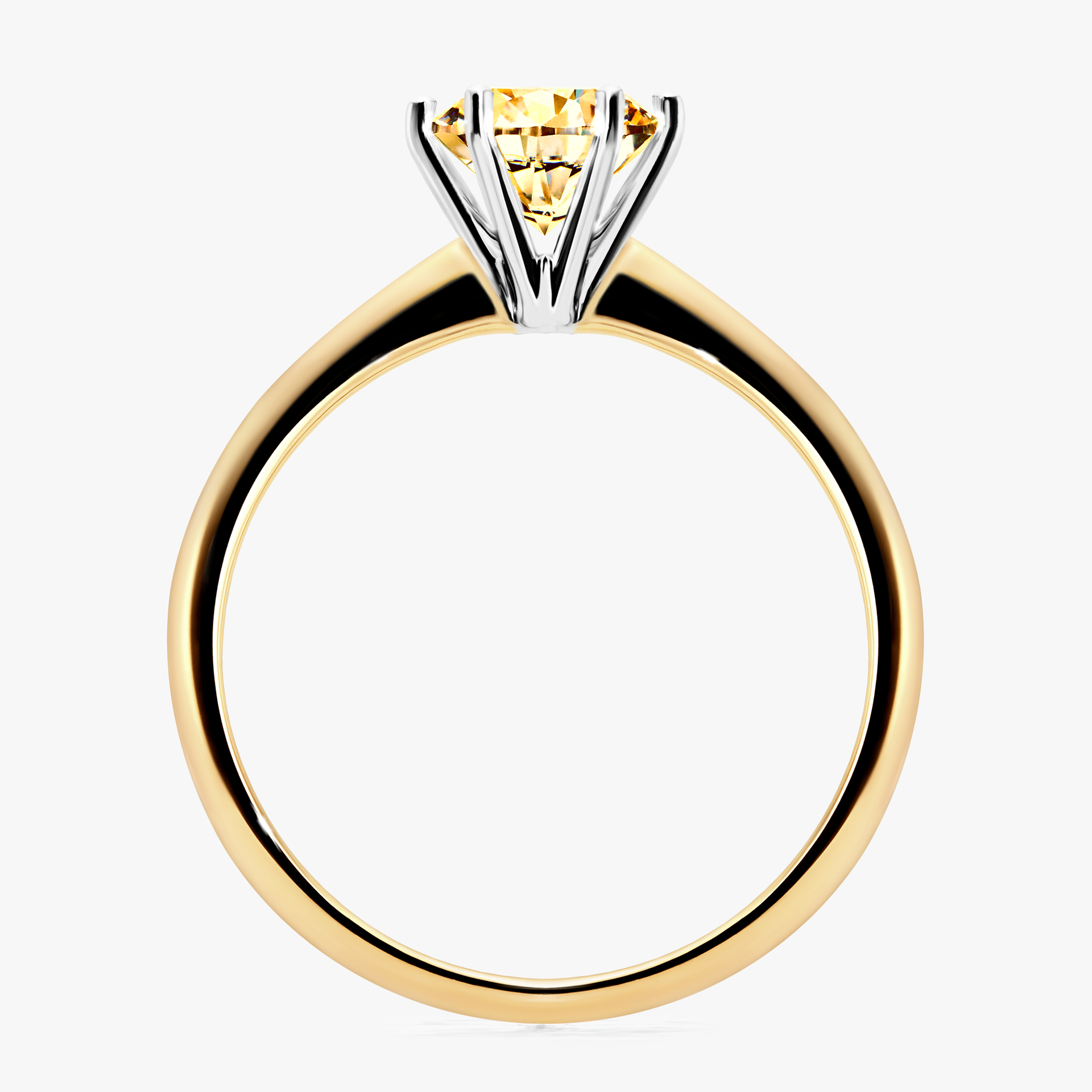 Pierścionek zaręczynowy My Love z żółtego złota z żółtym diamentem 1,00ct
