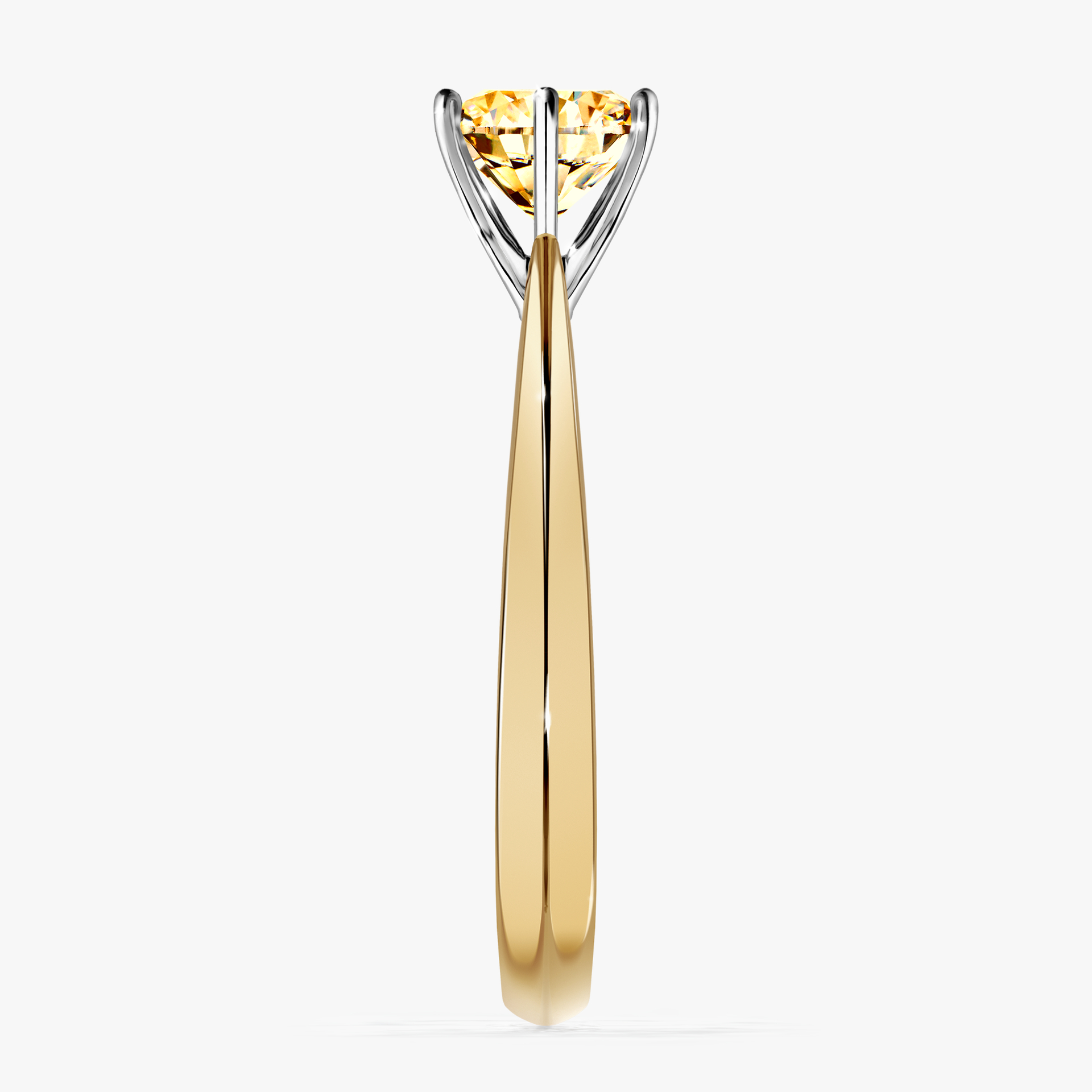 Pierścionek zaręczynowy My Love z żółtego złota z żółtym diamentem 1,00ct