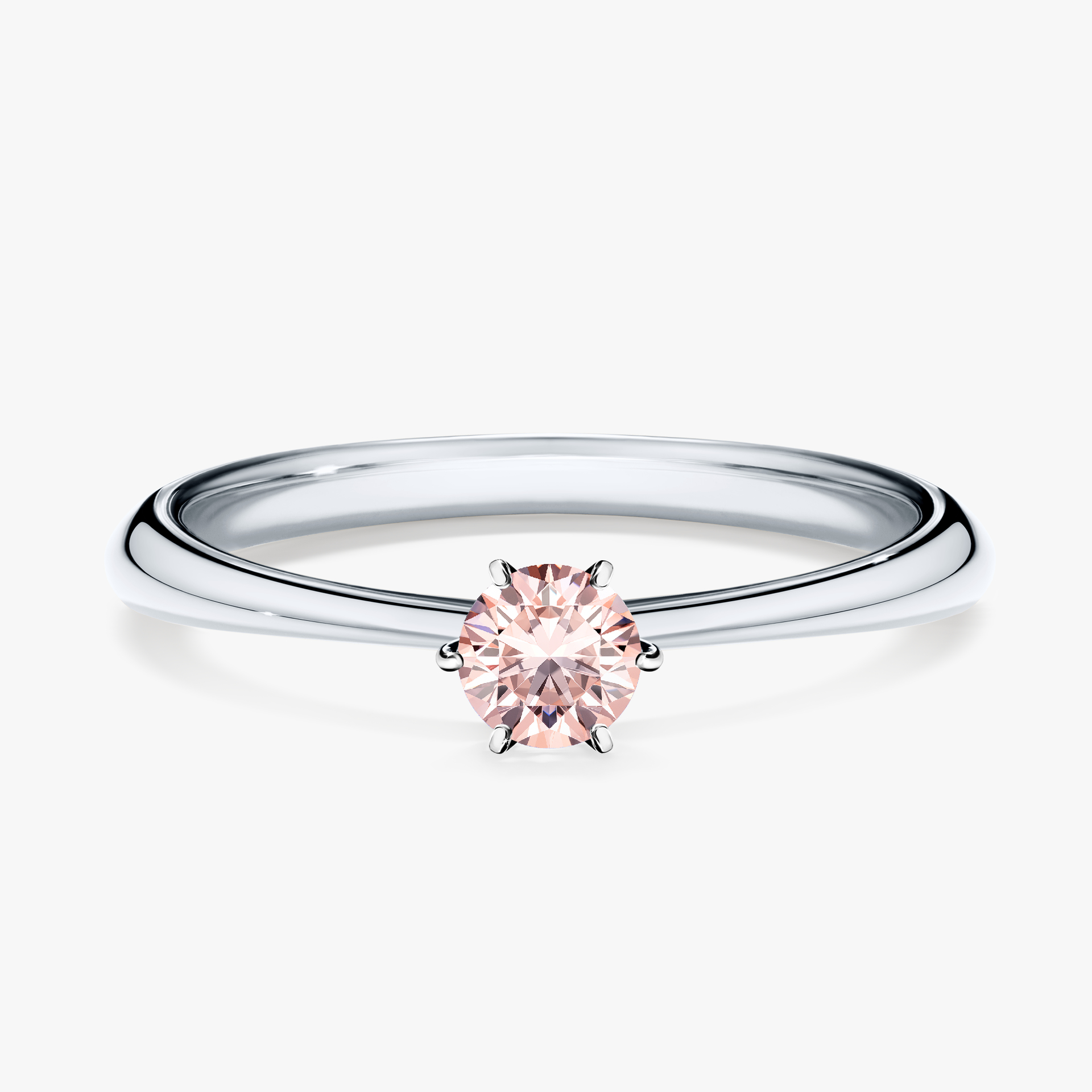 Pierścionek zaręczynowy My Love z białego złota z morganitem 0,25ct